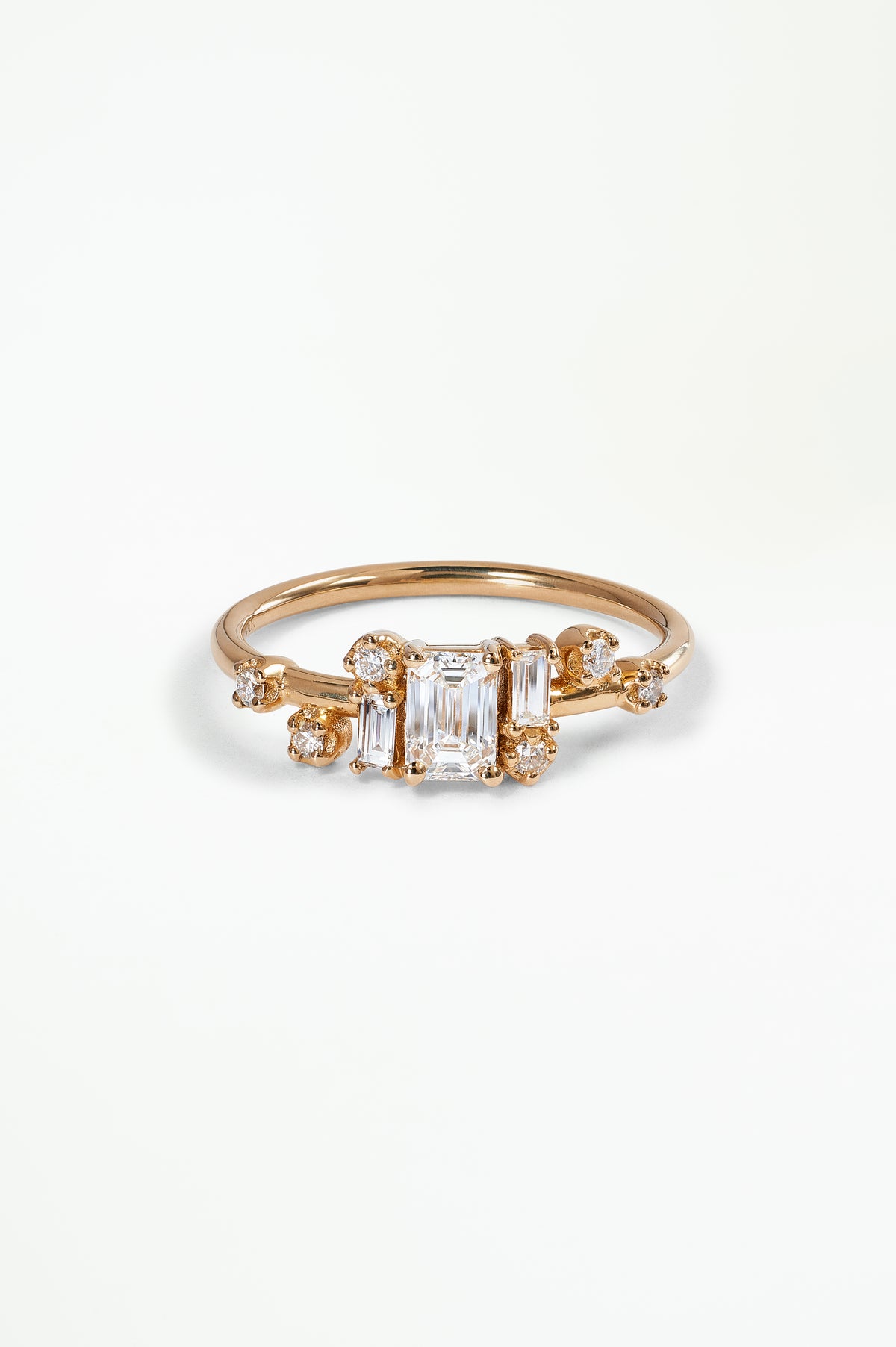 Emerald Cut Diamond Mosaic Ring No. 32