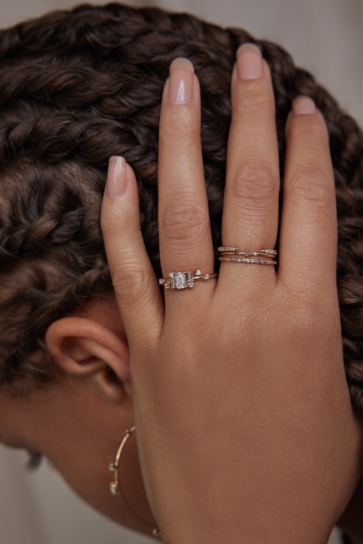 Emerald Cut Diamond Mosaic Ring No. 32