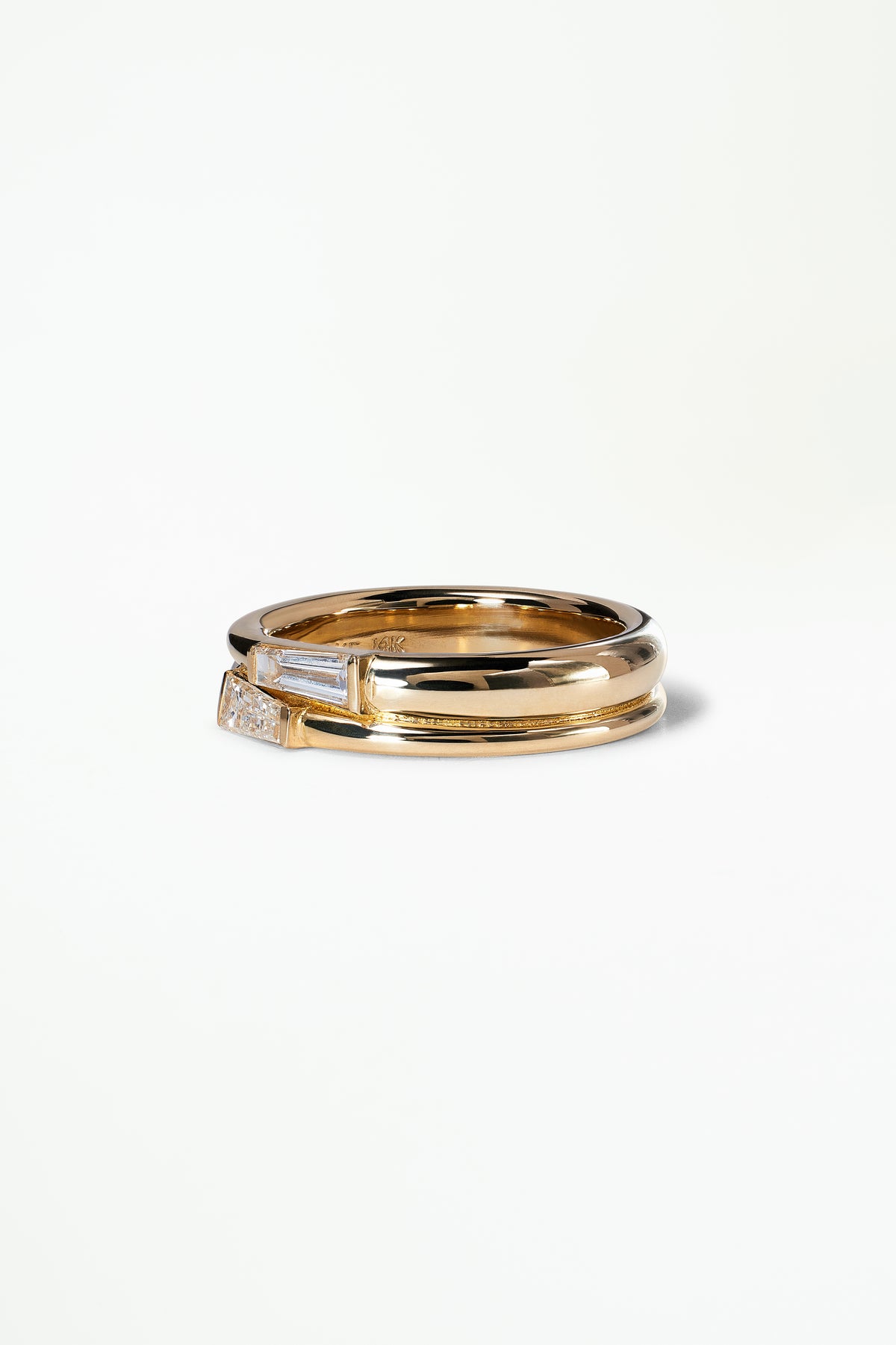 Baguette Cut Diamond Spiral Ring