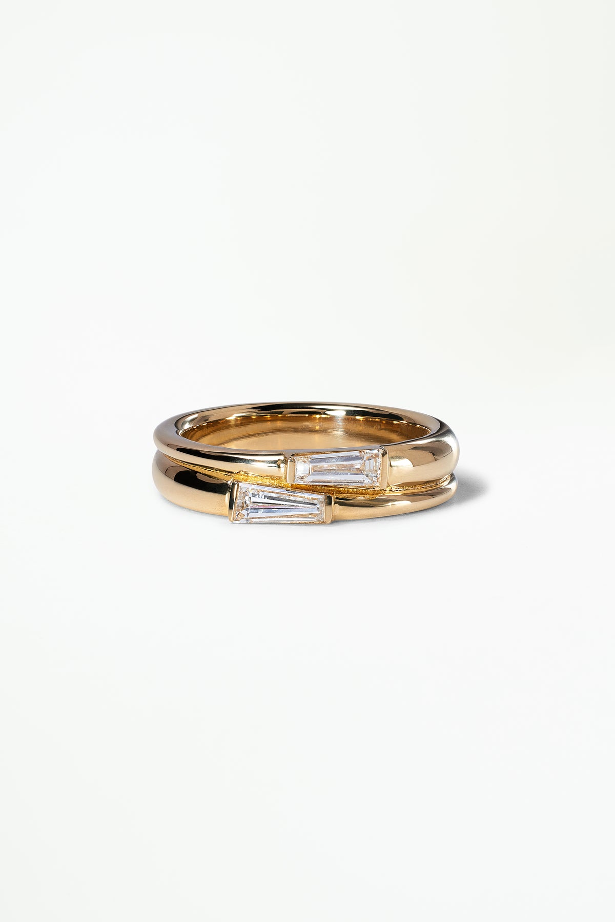 Baguette Cut Diamond Spiral Ring