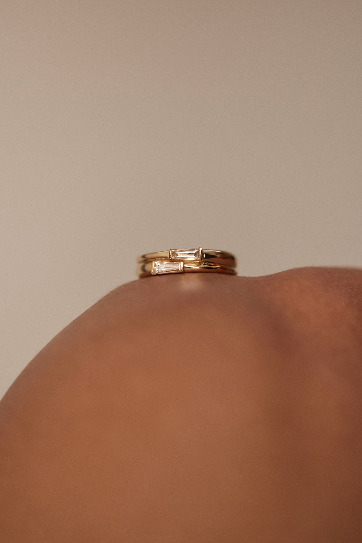 Baguette Cut Diamond Spiral Ring