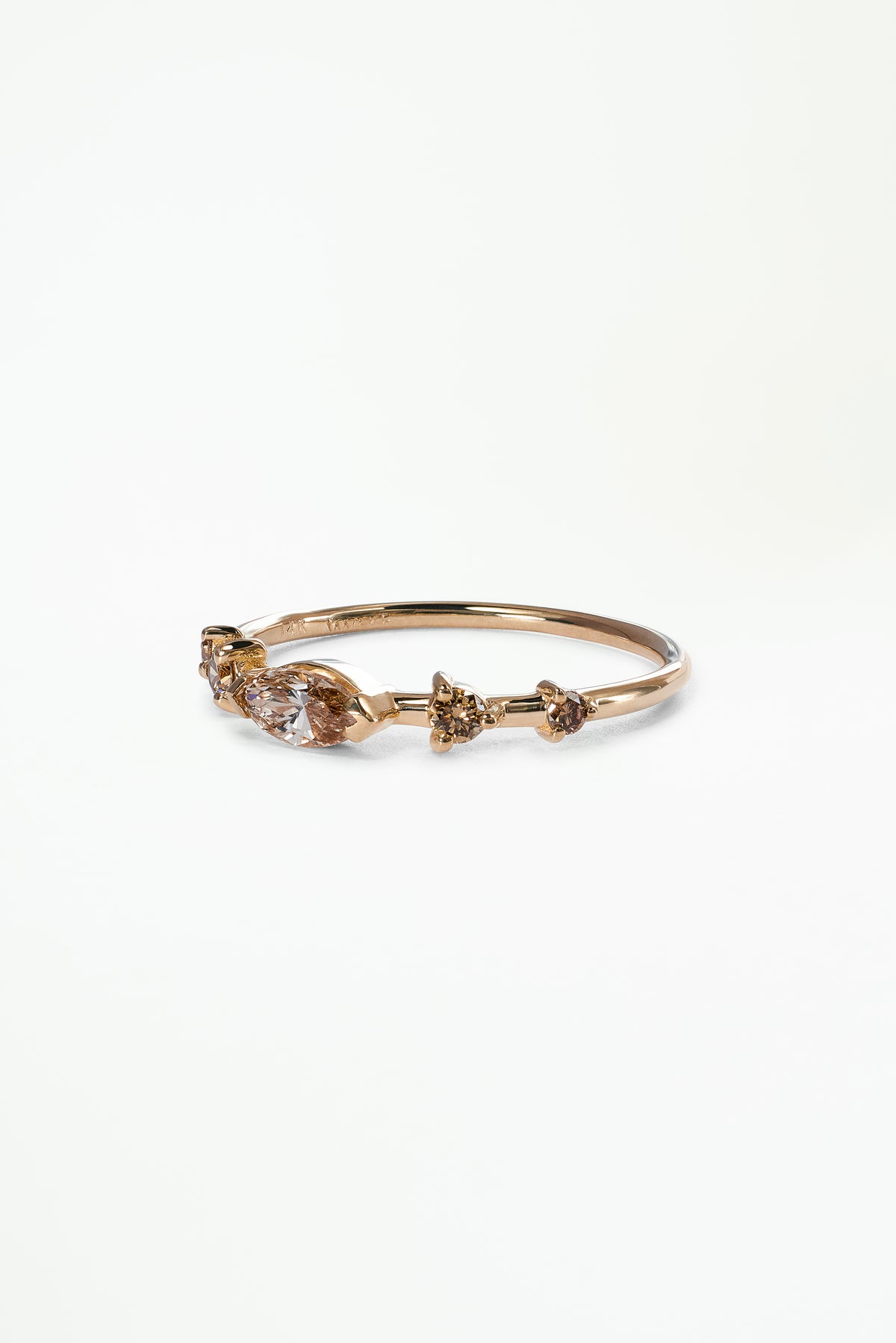 Marquise Cut Champagne Diamond Vista Ring