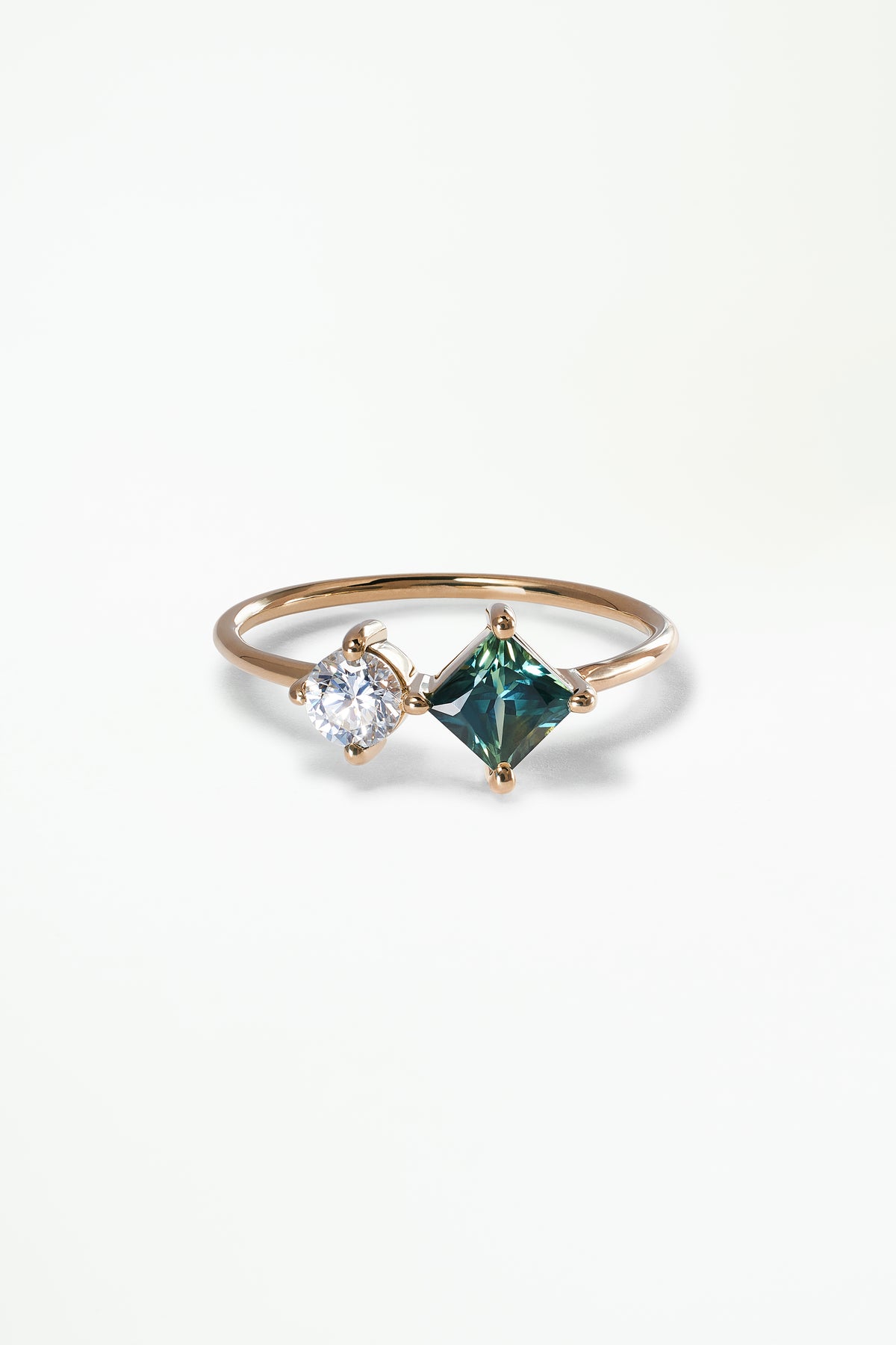 Princess Cut Sapphire and Diamond Mosaic Ring No. 21