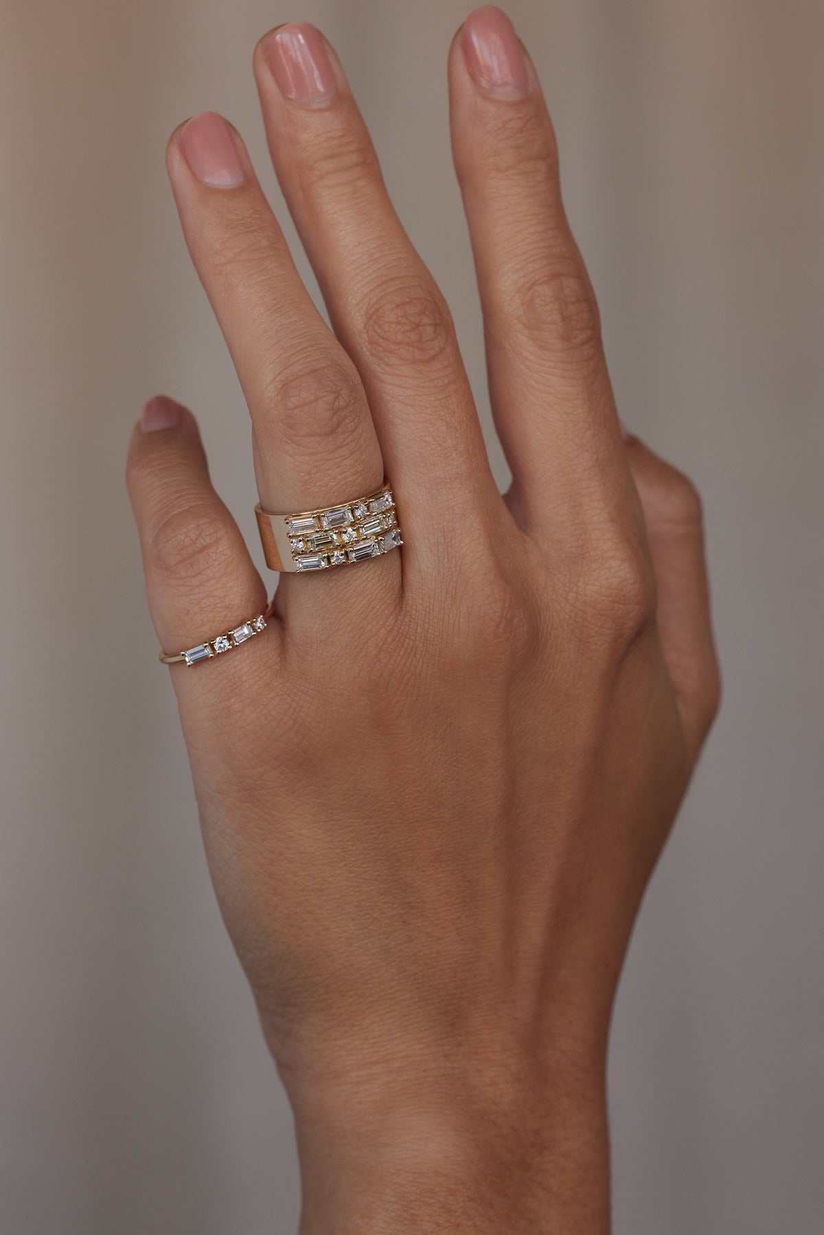 Baguette Cut Diamond Menhir Ring No. 25