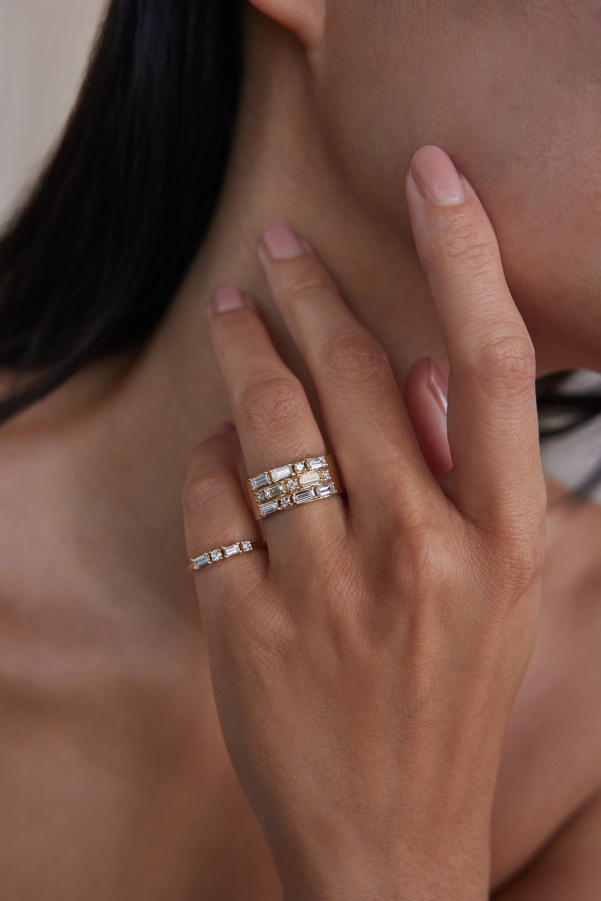 Baguette Cut Diamond Menhir Ring No. 25
