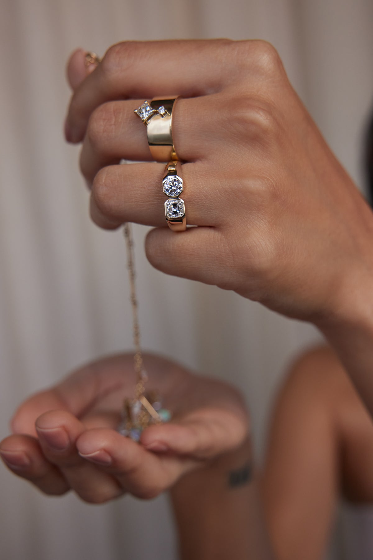 Diamond Dyad Signet Ring No. 15
