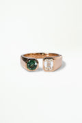 Diamond and Sapphire Dyad Signet Ring No. 14