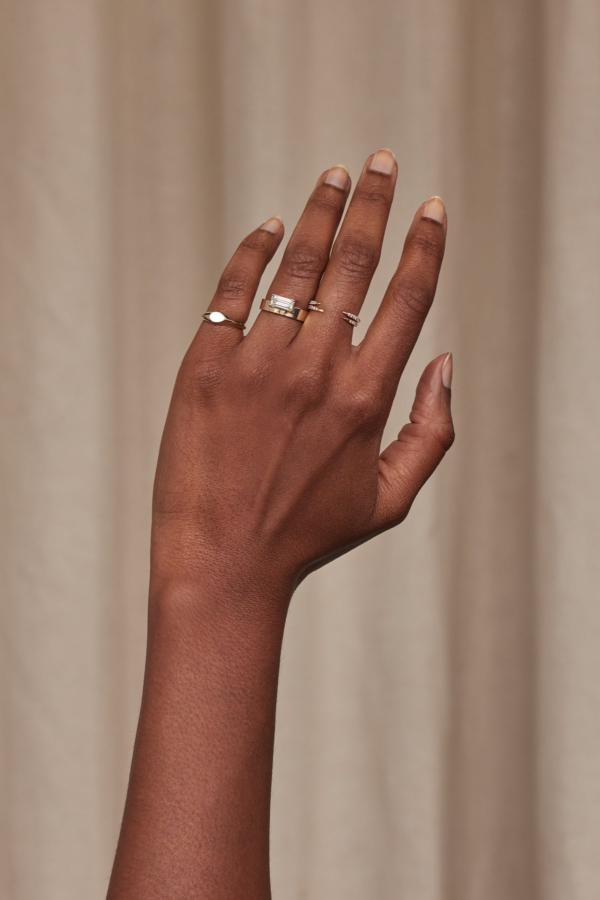Emerald Cut Diamond Monolith Ring No. 24