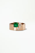 Diamond and Emerald Bricolage Ring No. 19