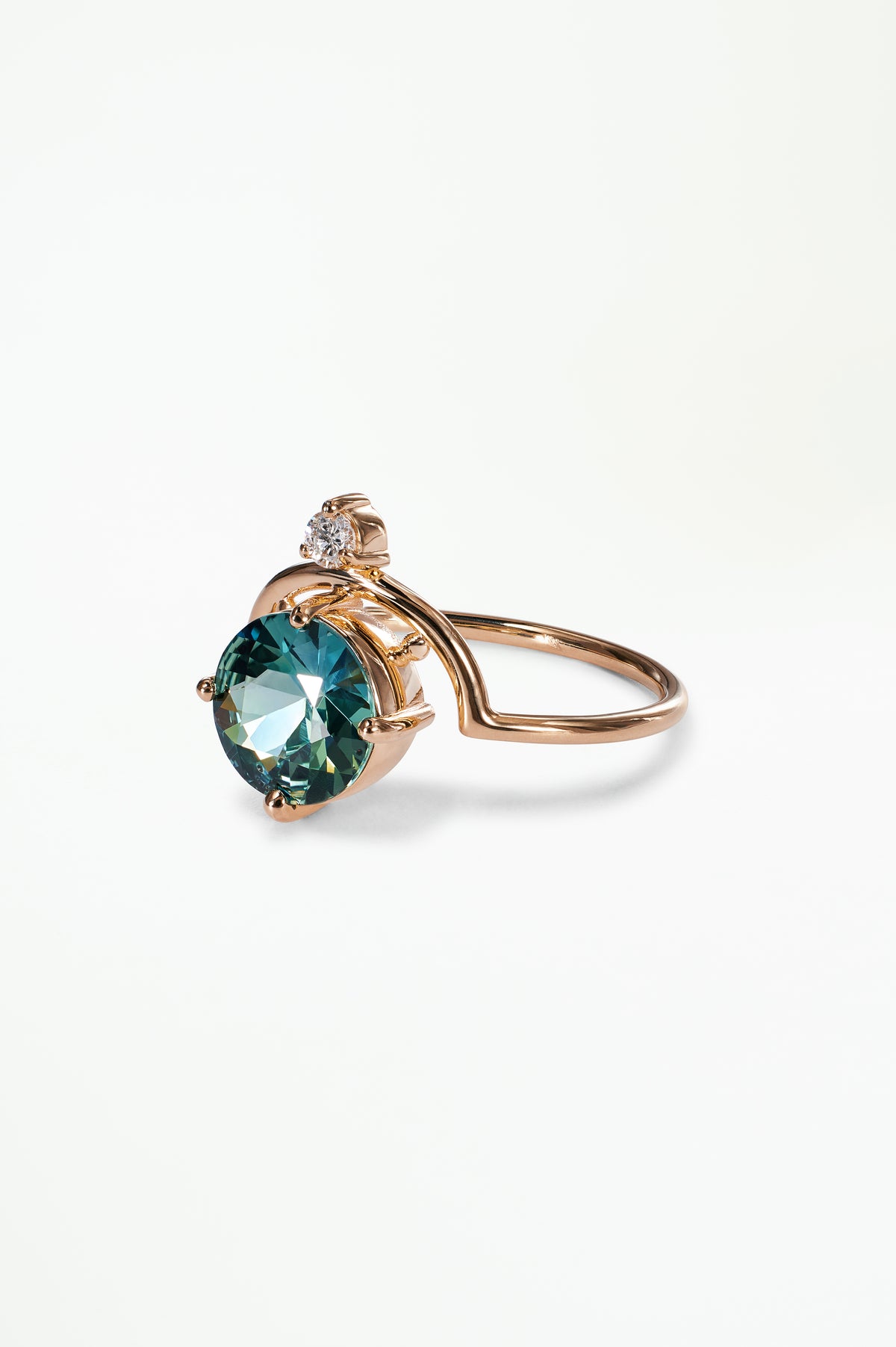 Brilliant Cut Sapphire Nestled Ring No. 22