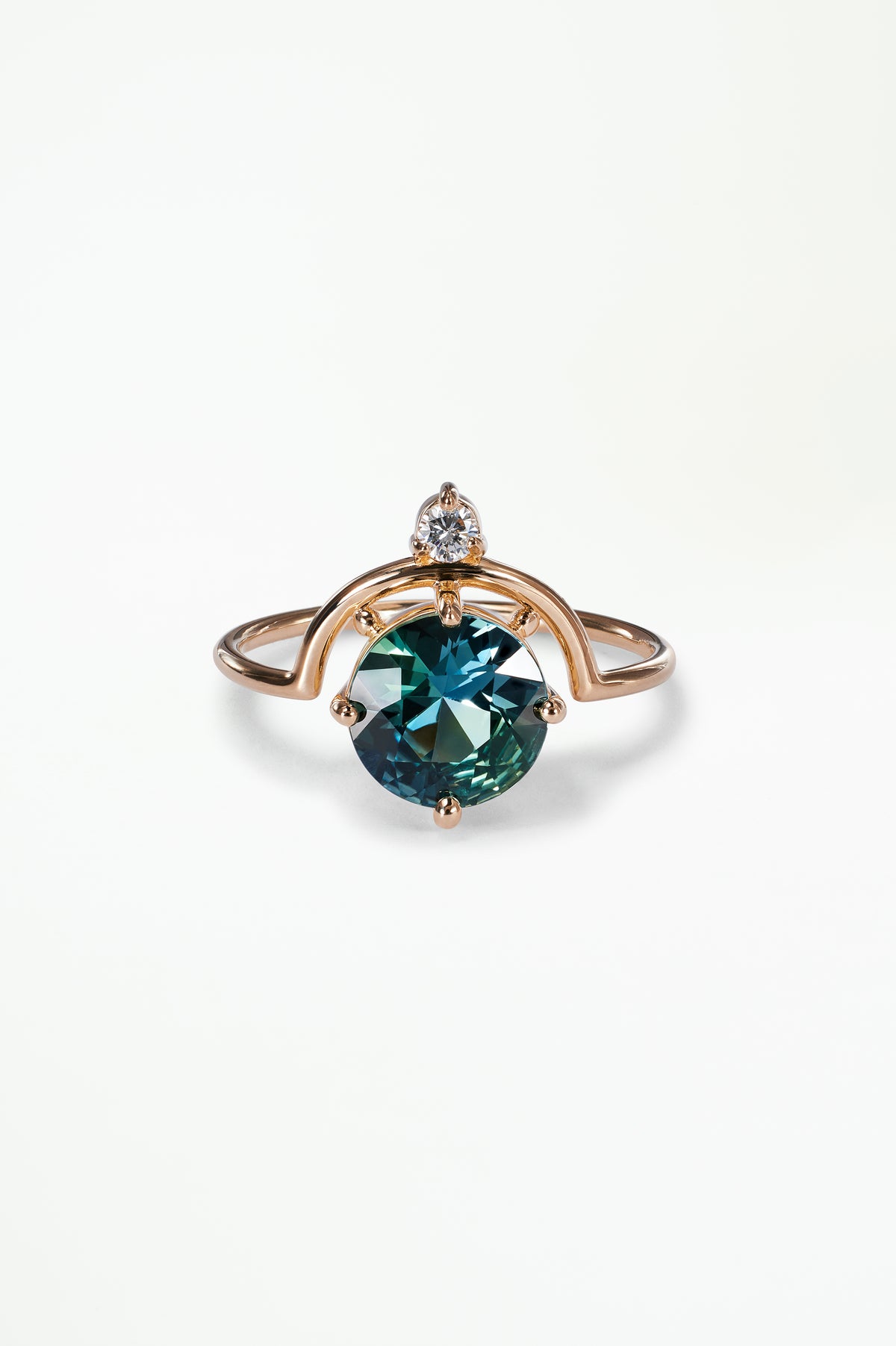 Brilliant Cut Sapphire Nestled Ring No. 22