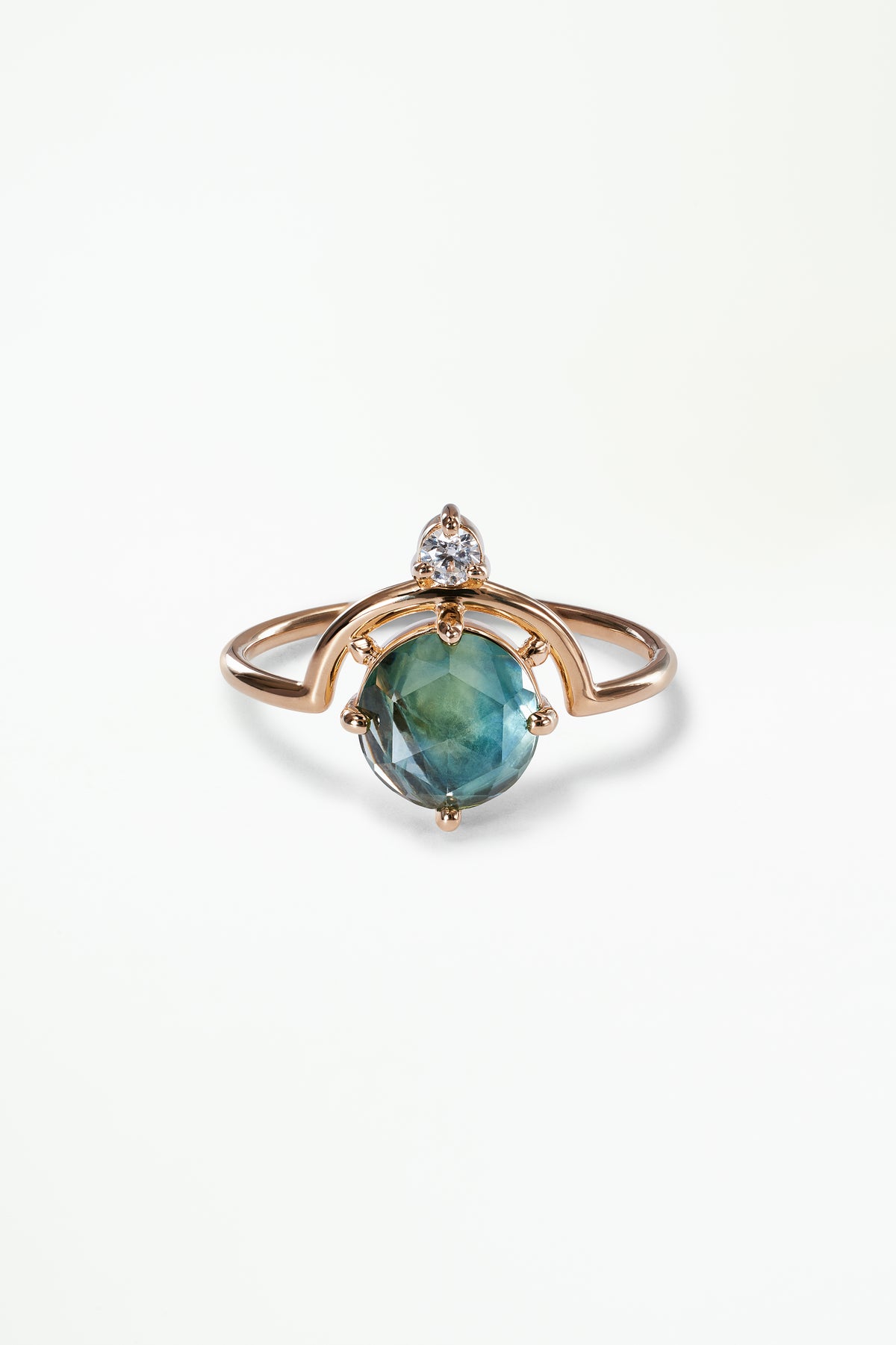 Rose Cut Sapphire Nestled Ring No. 21