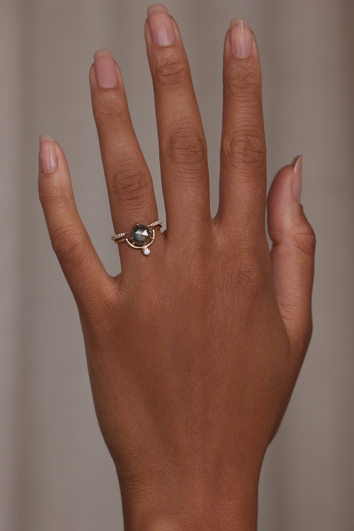 Rose Cut Sapphire Nestled Ring No. 21