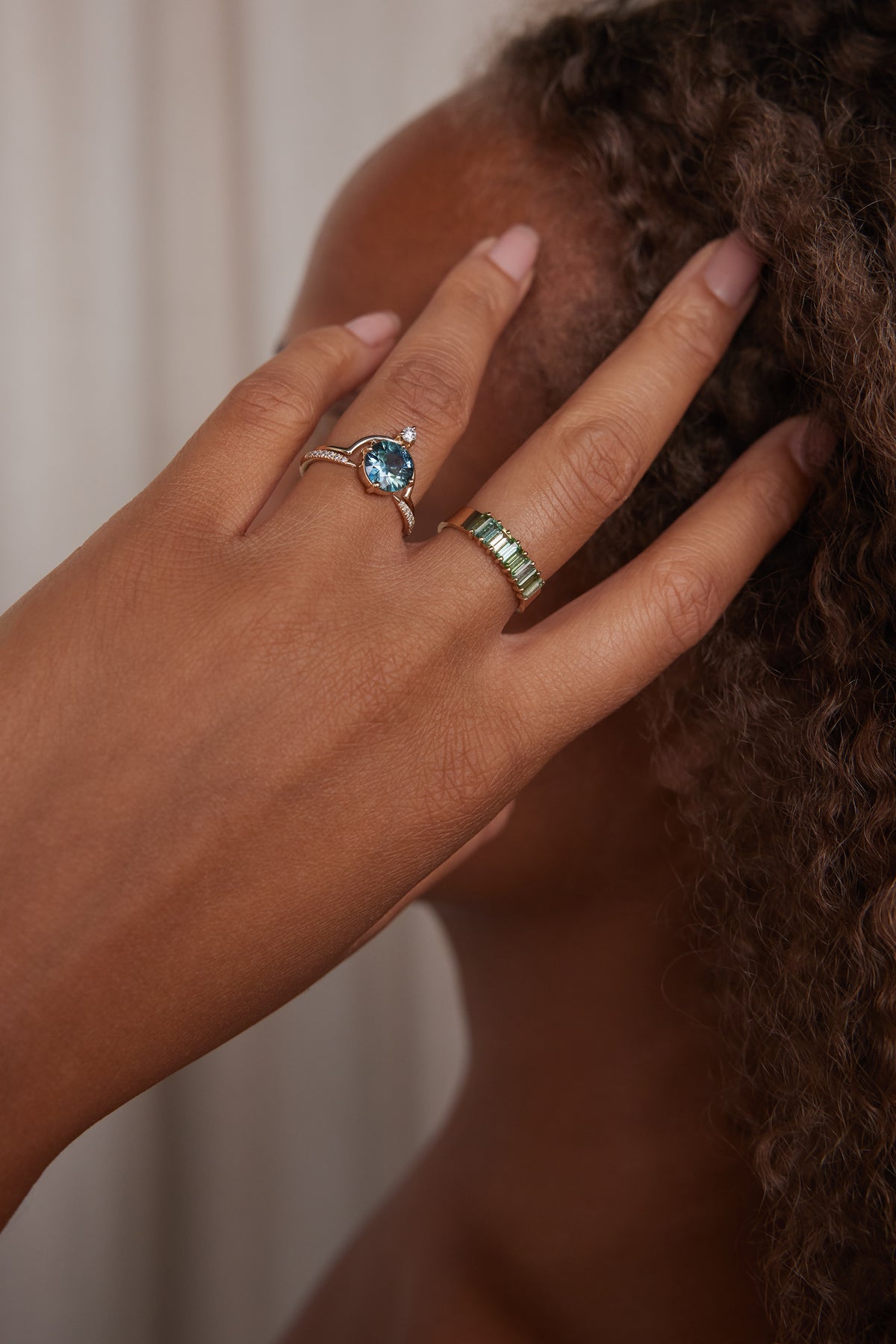 Brilliant Cut Sapphire Nestled Ring No. 22