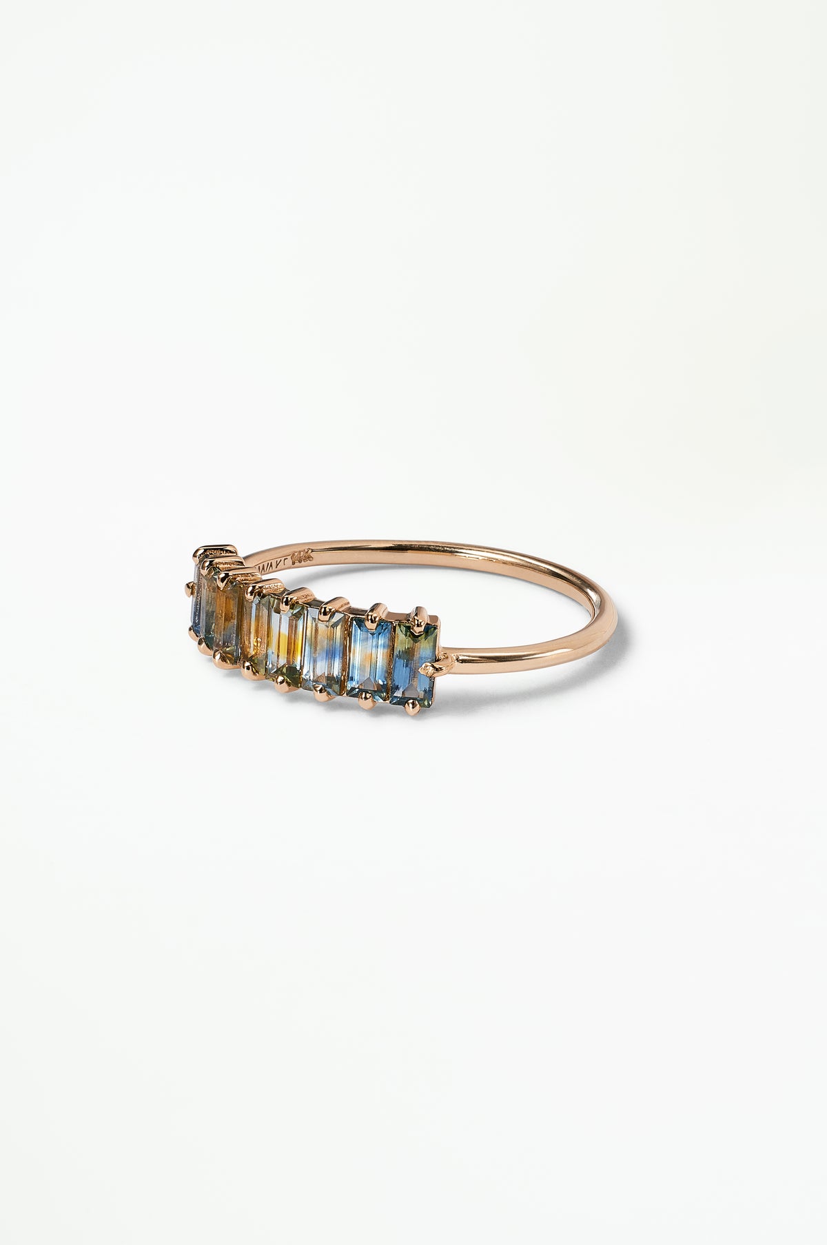 Baguette Cut Sapphire Mosaic Ring No. 44