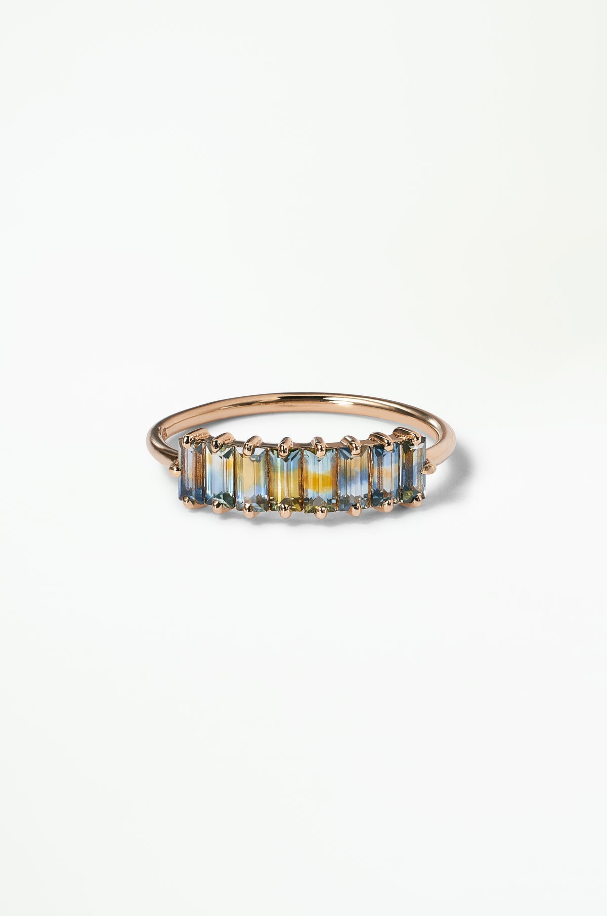 Baguette Cut Sapphire Mosaic Ring No. 44