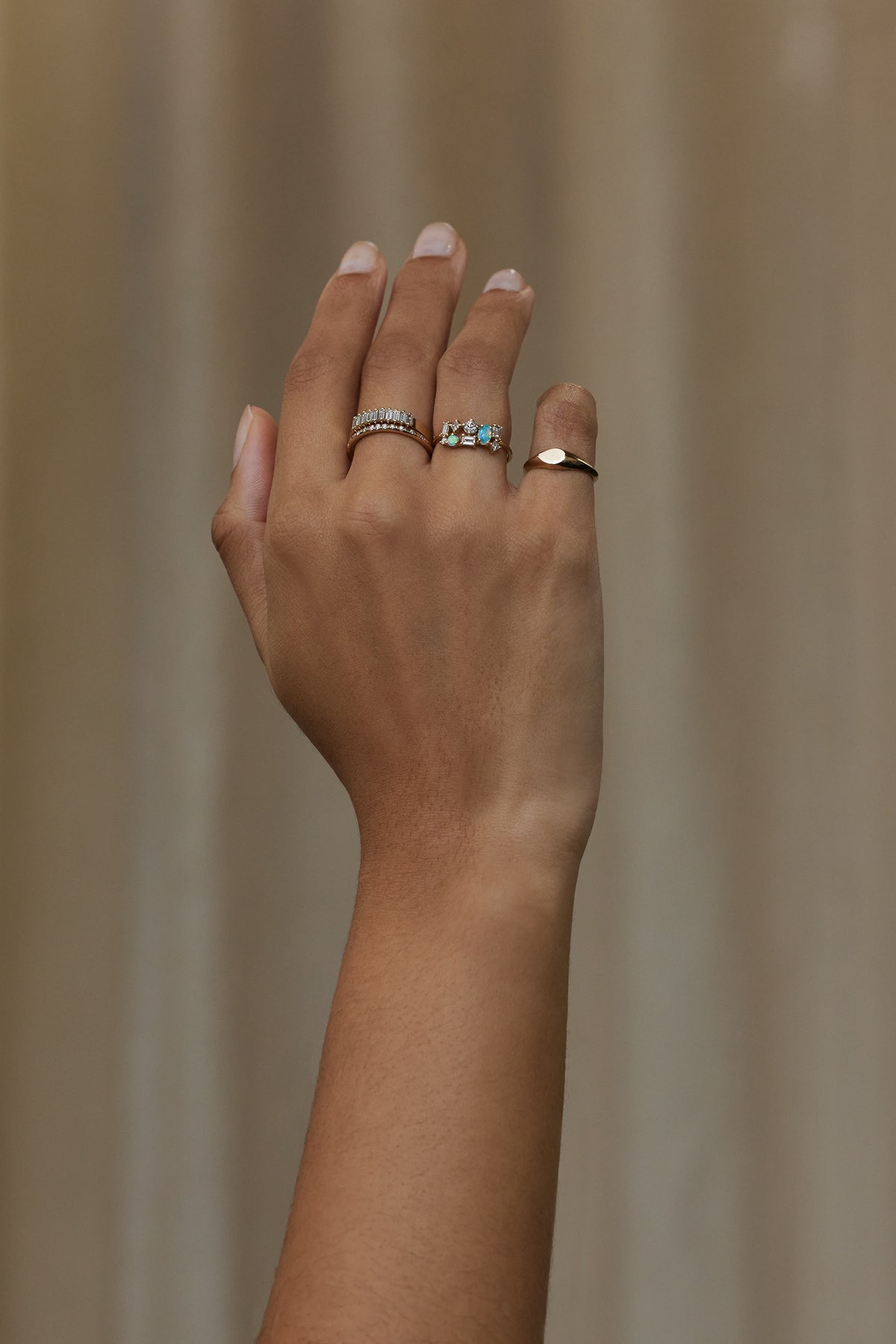 Diamond and Opal Mosaic Ring No. 32