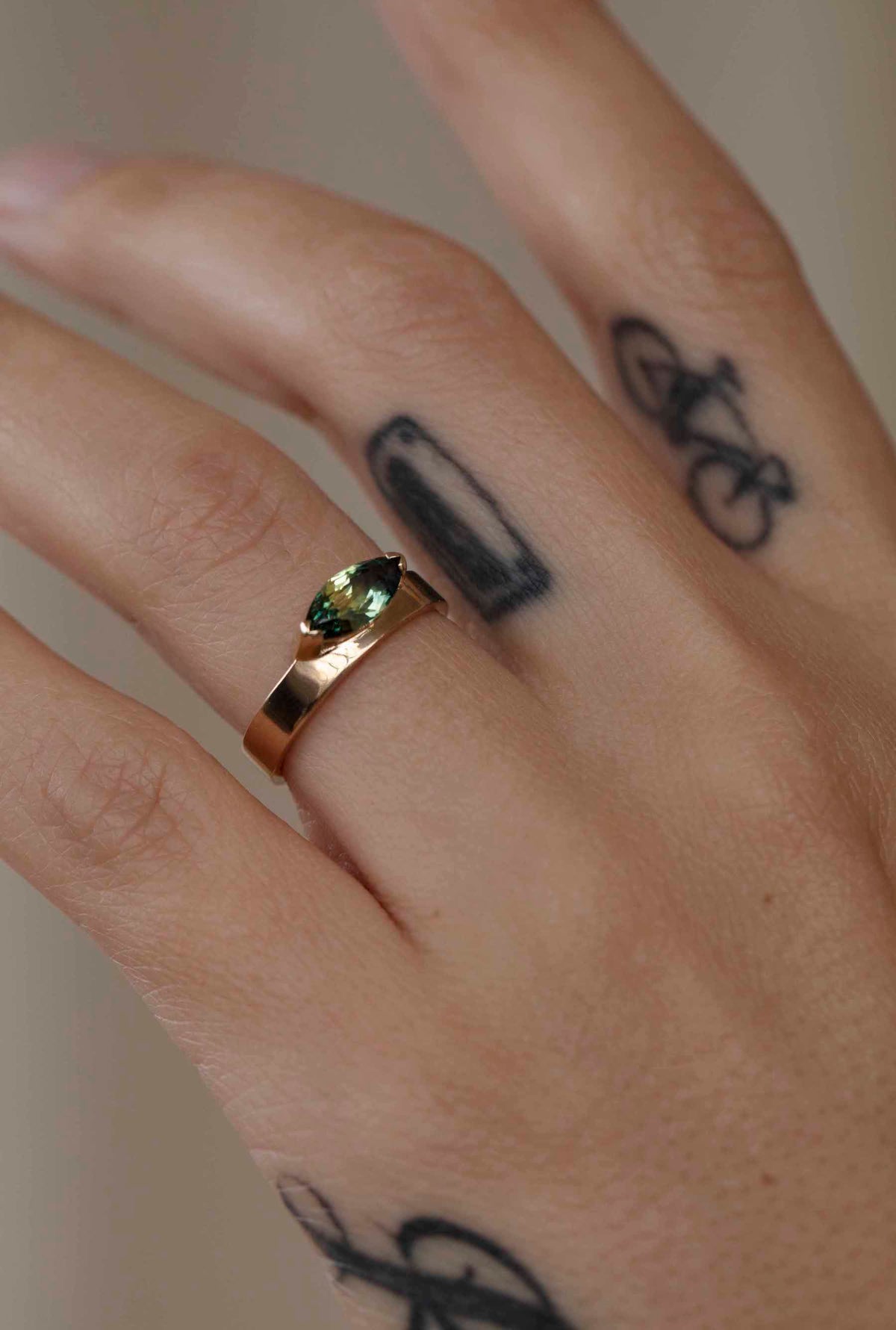 Marquise Sapphire Monolith Ring