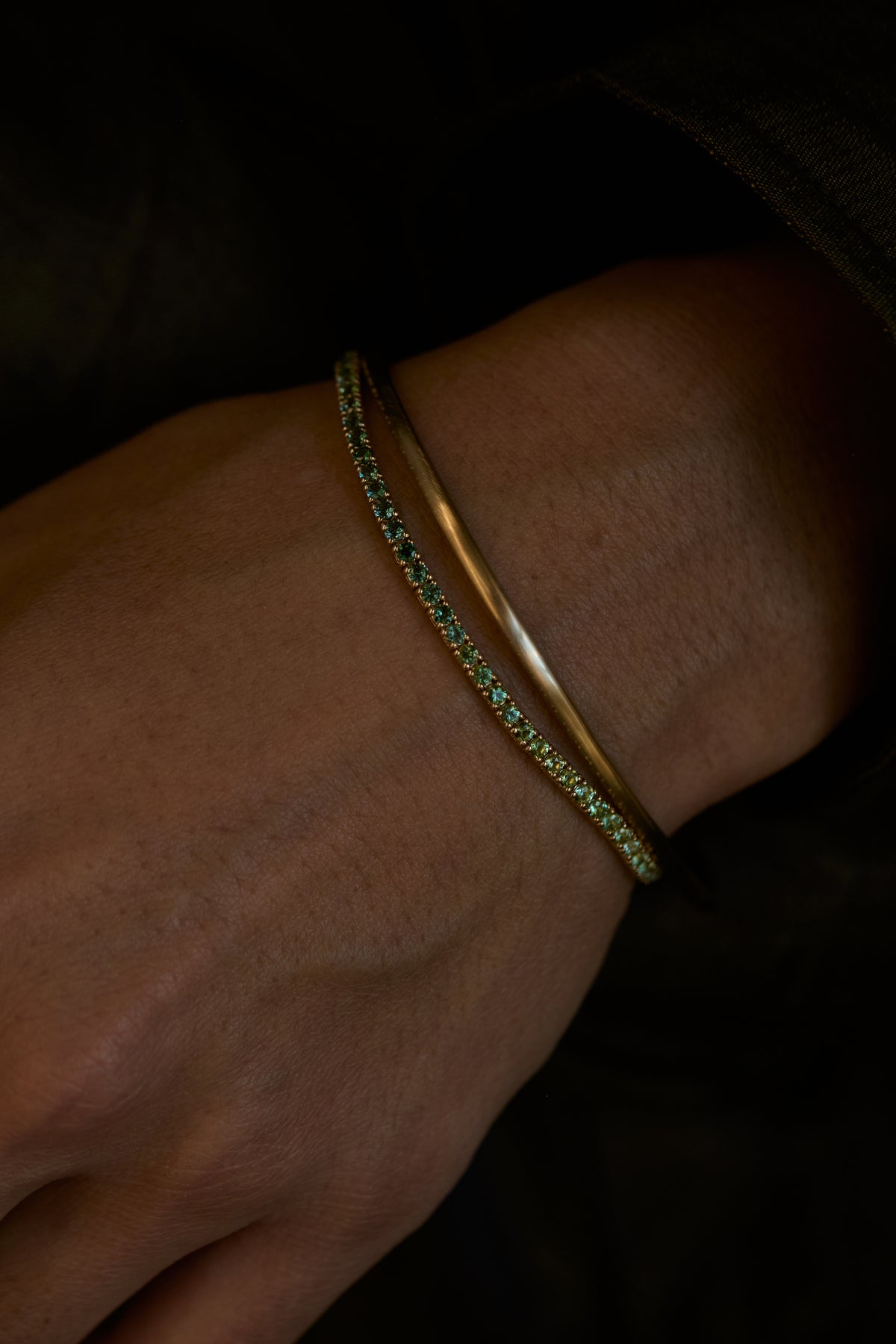 Green Tourmaline Tennis Bracelet