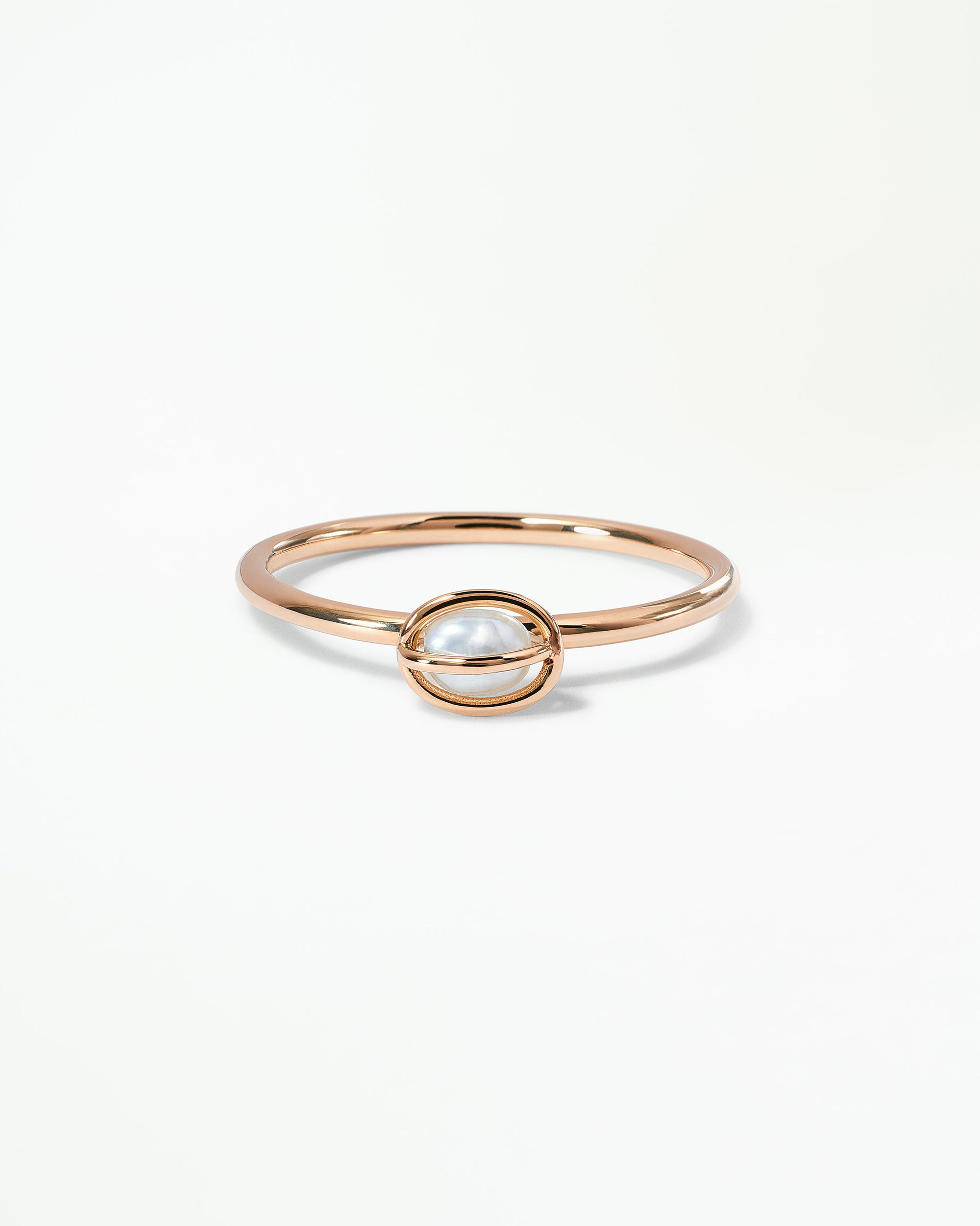 Caged Pearl Ring