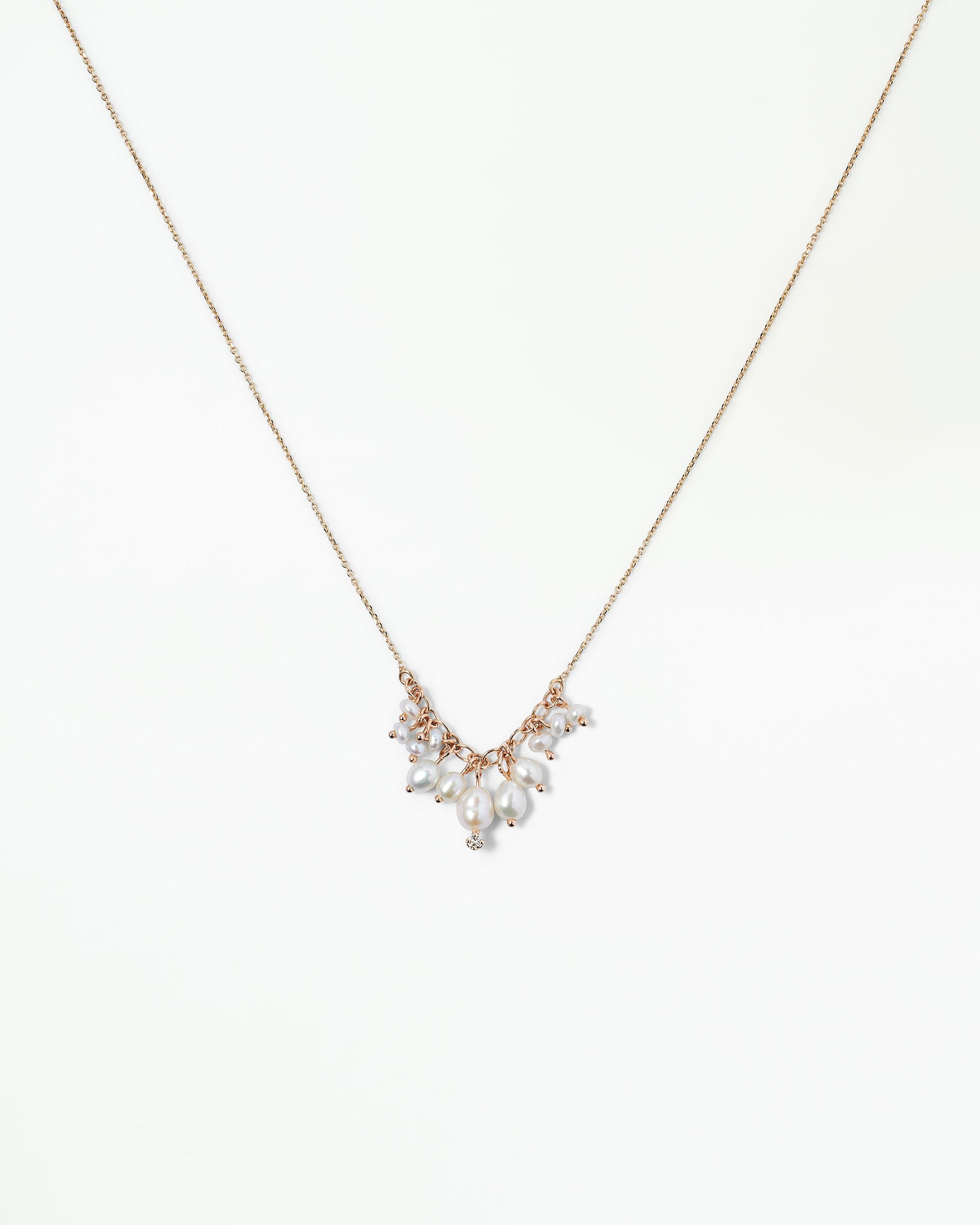 Diamond and Pearl Shadow Necklace