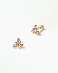 Diamond Burst Flat Back Earring