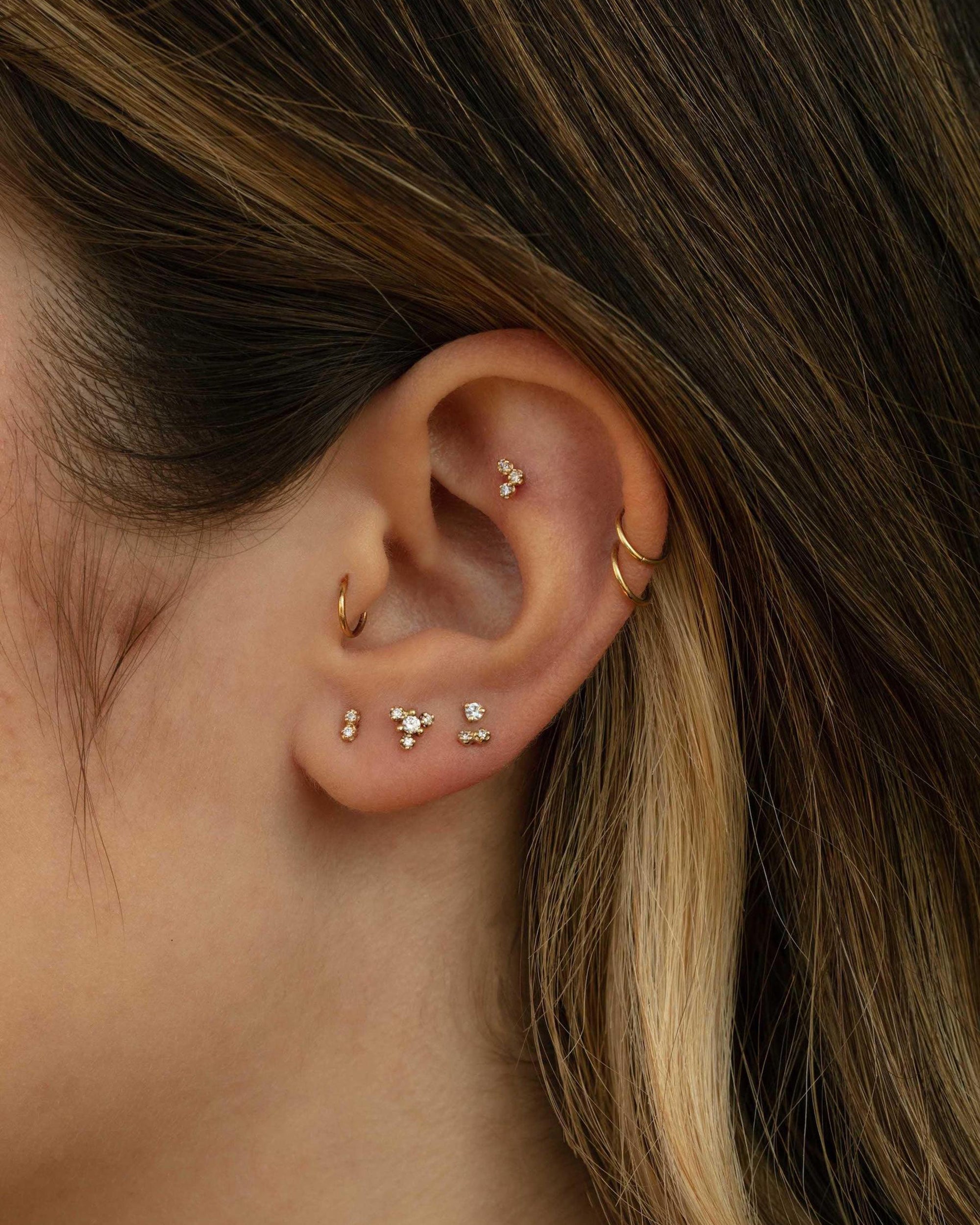 Diamond Burst Flat Back Earring