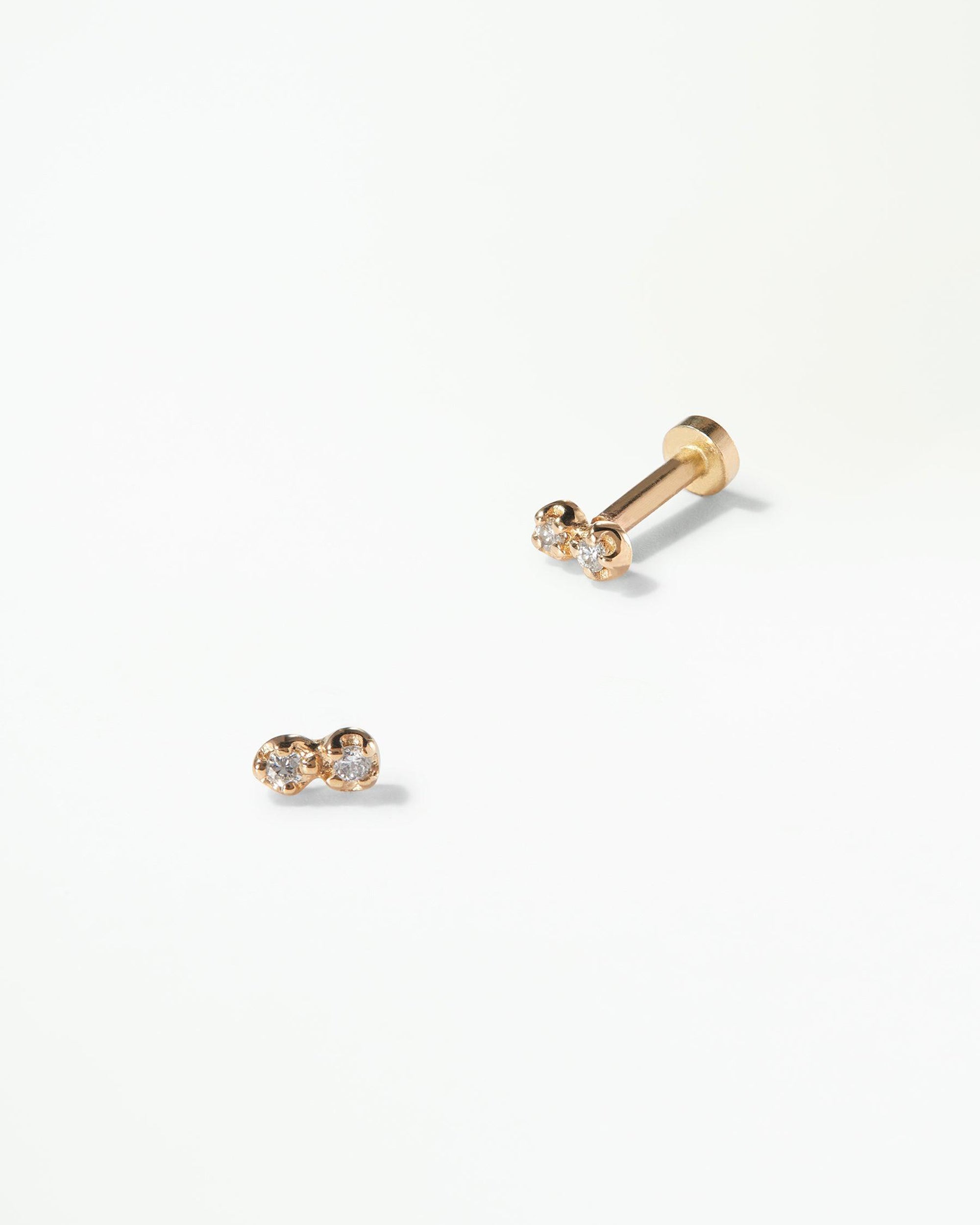 Diamond Dimple Flat Back Earring
