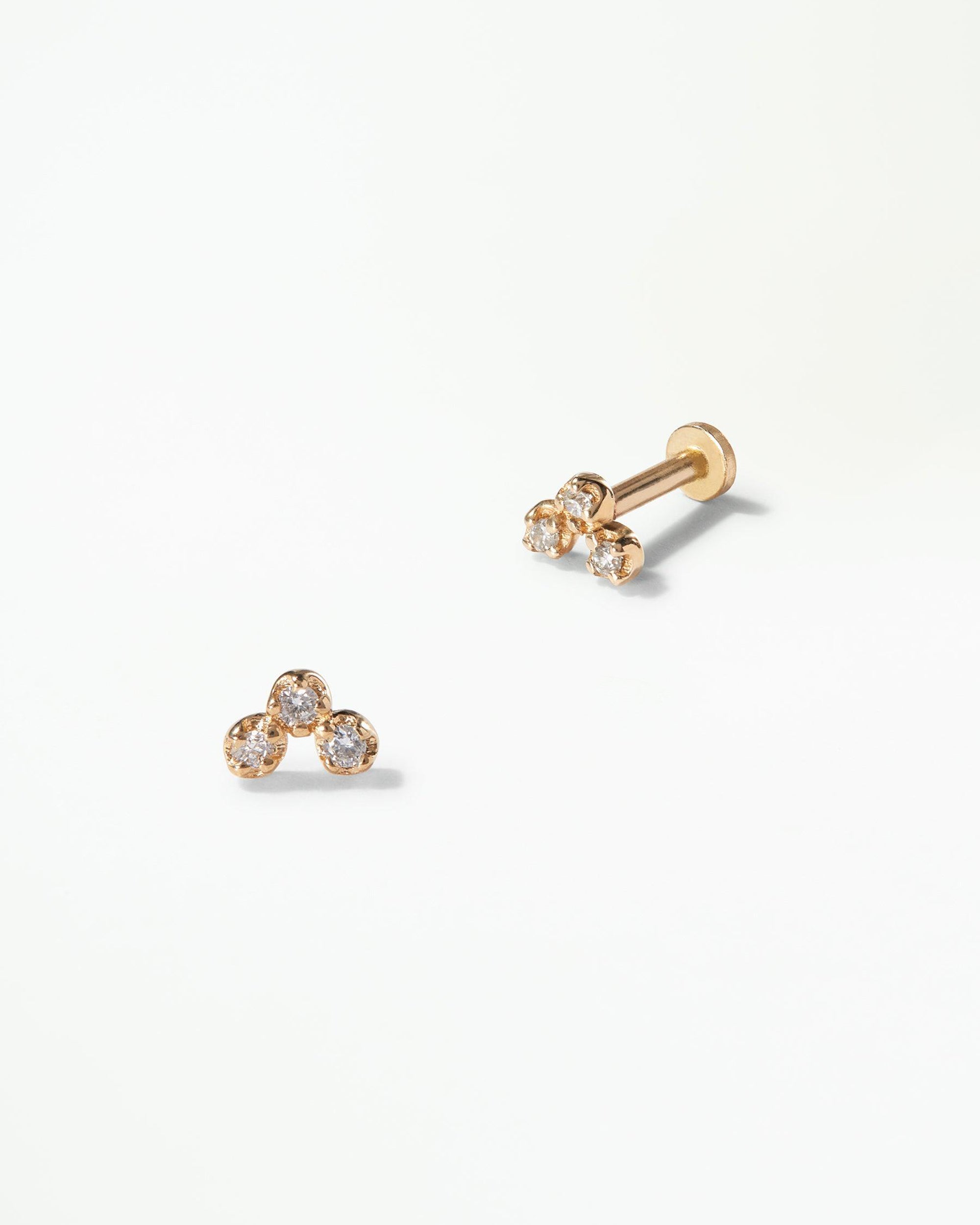 Diamond Freckle Flat Back Earring
