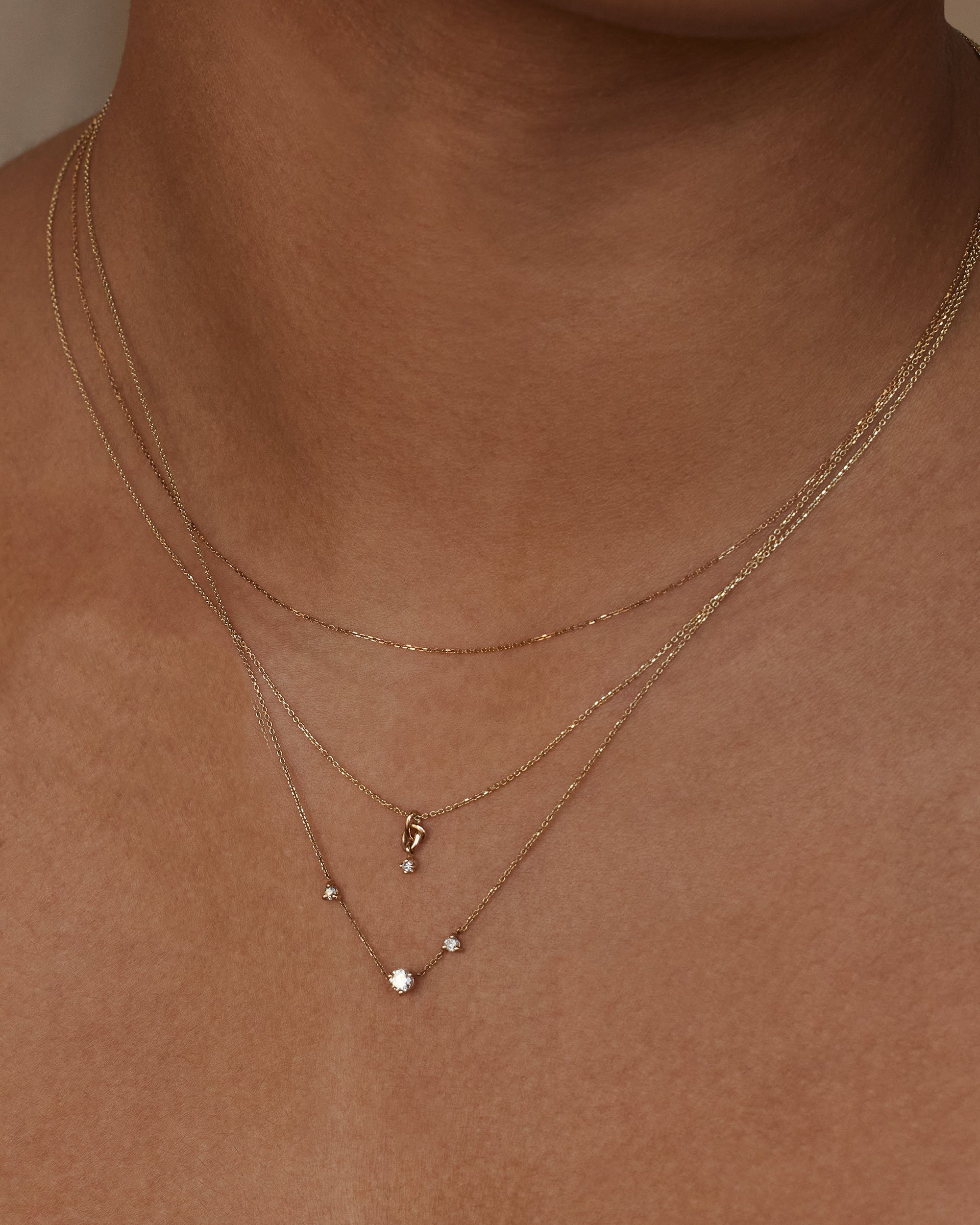 Diamond Three-Step Necklace