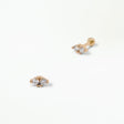 Diamond Two-Step Flat Back Earring