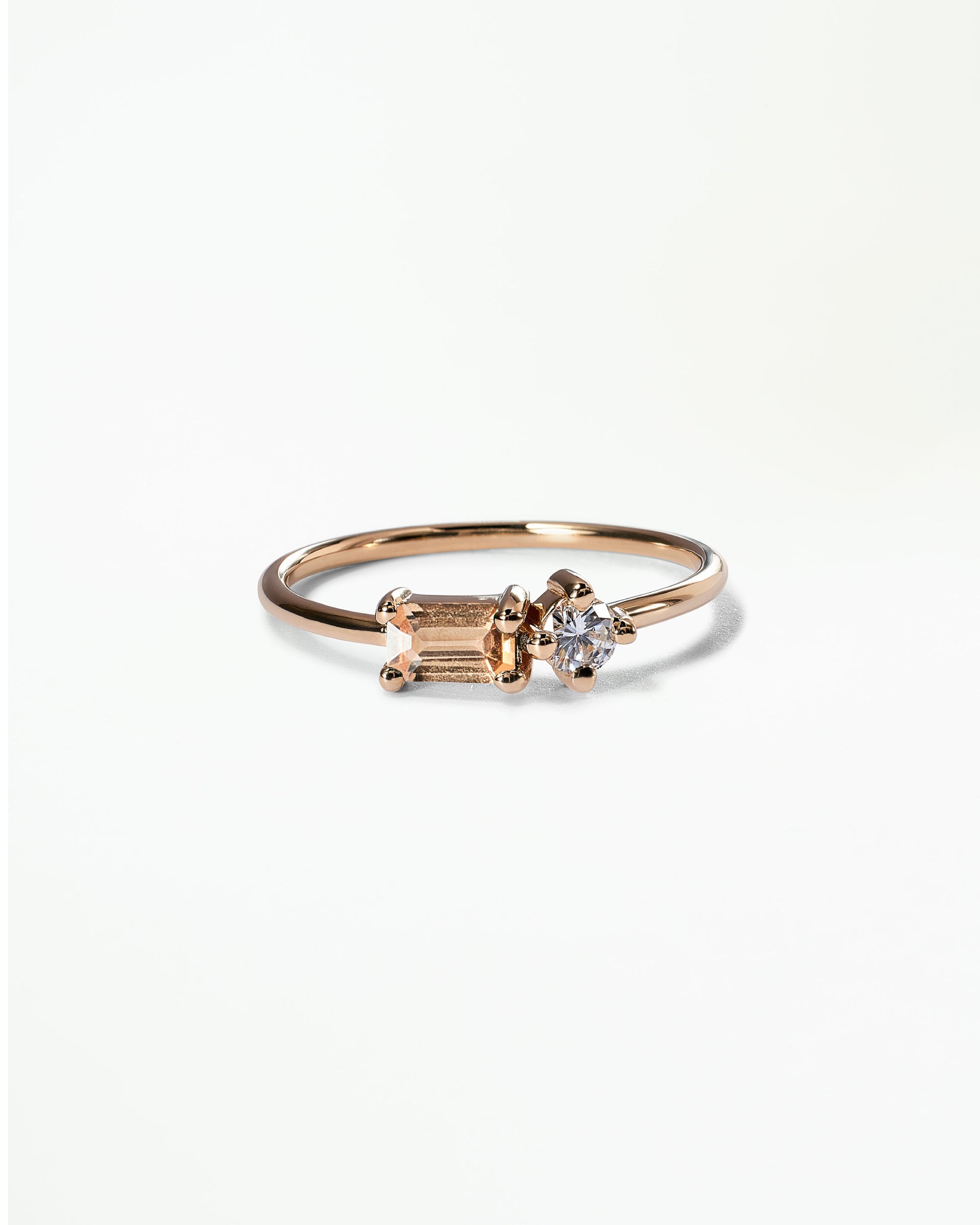 Emerald Cut Sapphire and Diamond Mosaic Ring No. 43