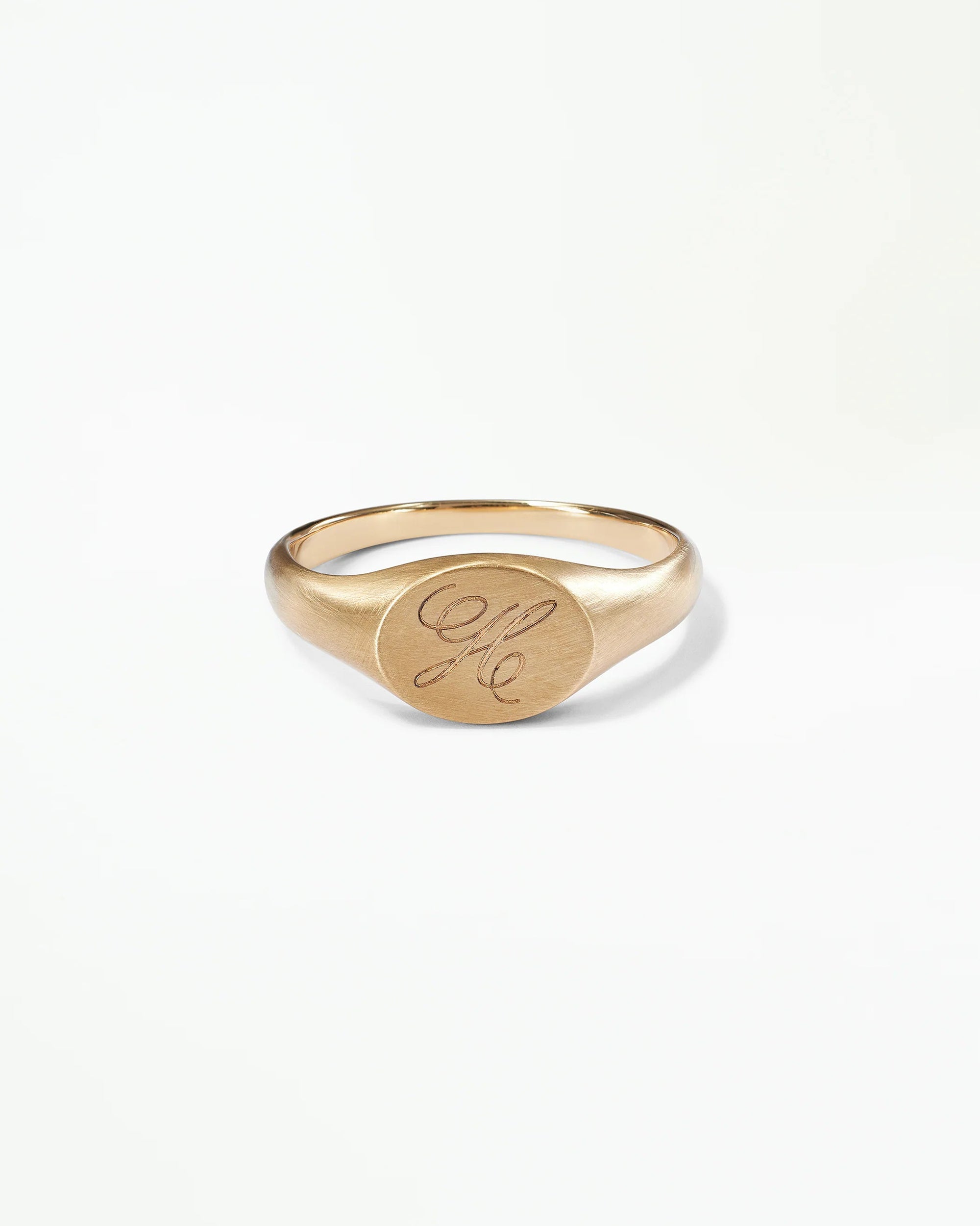 Gold Ellipse Signet Ring