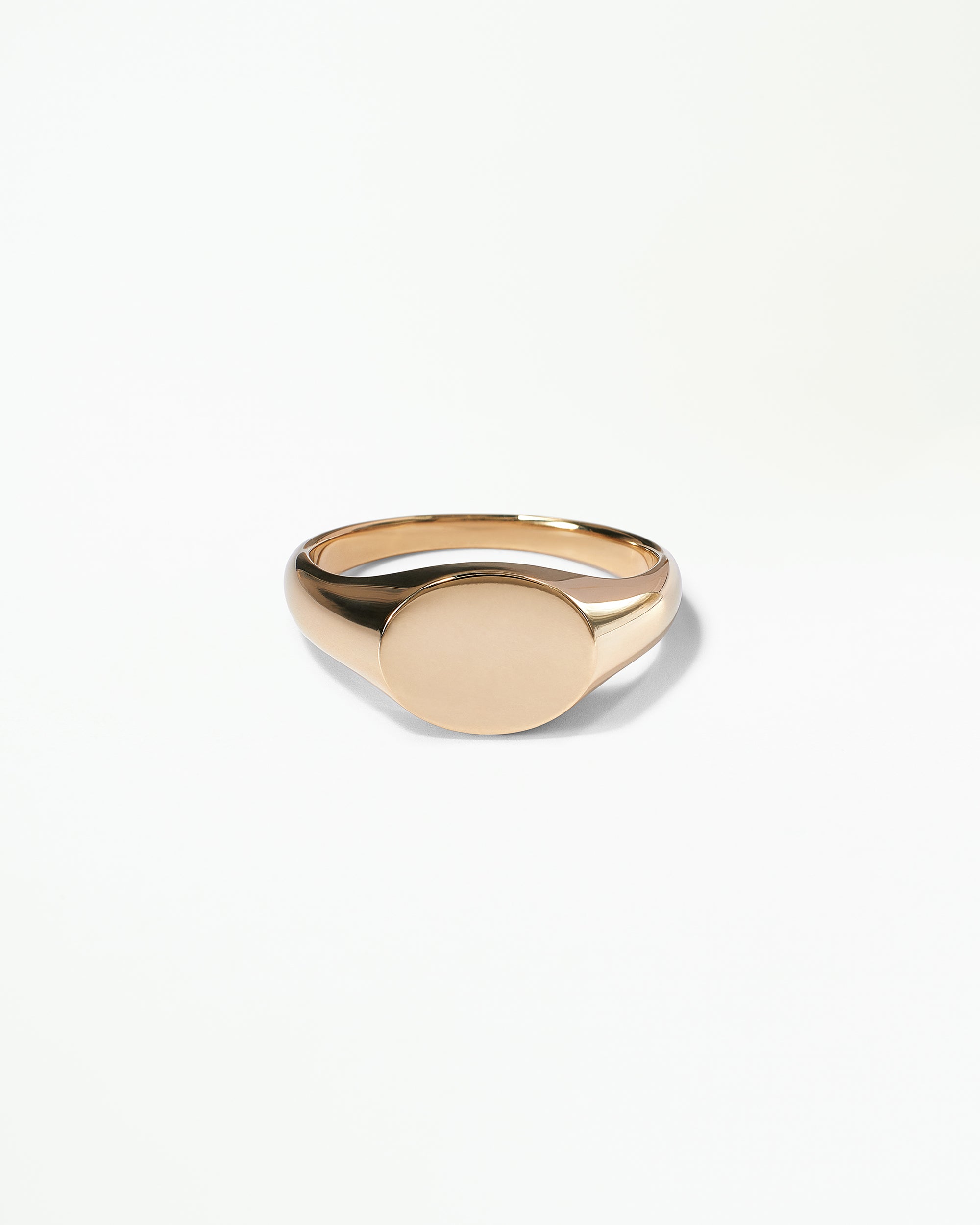 Gold Ellipse Signet Ring