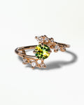Medium Round Cut Sapphire Celestial Ring