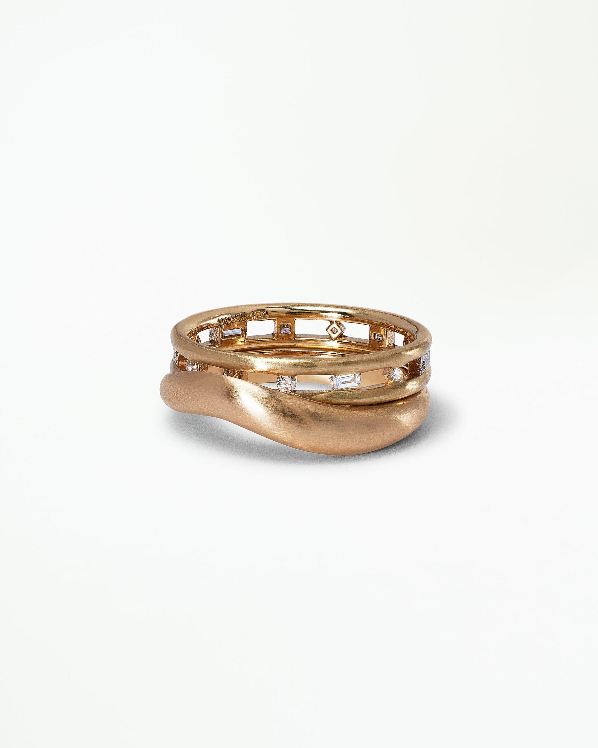 Narrow Gold Dune Band