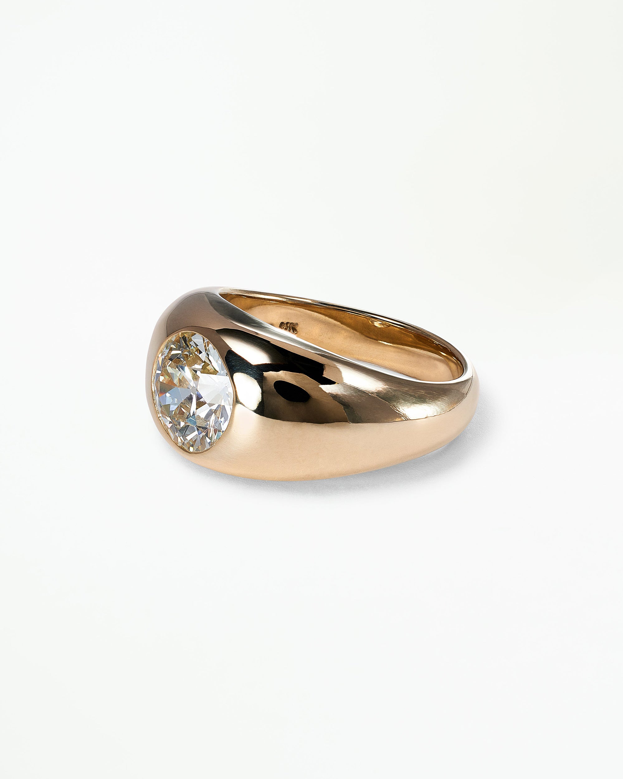 Old European Cut Diamond Soft Signet Ring No. 66