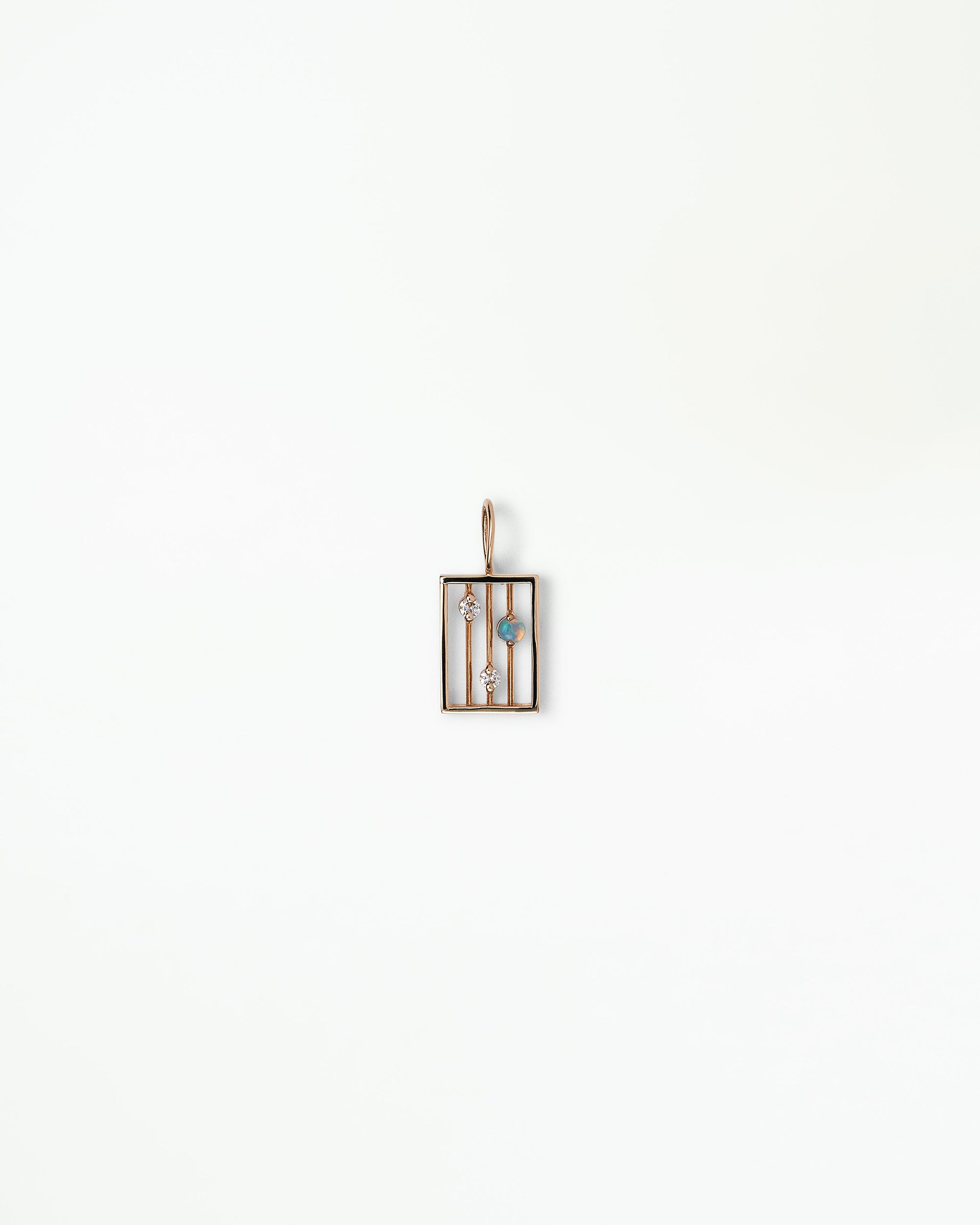 Opal and Diamond Drift Pendant