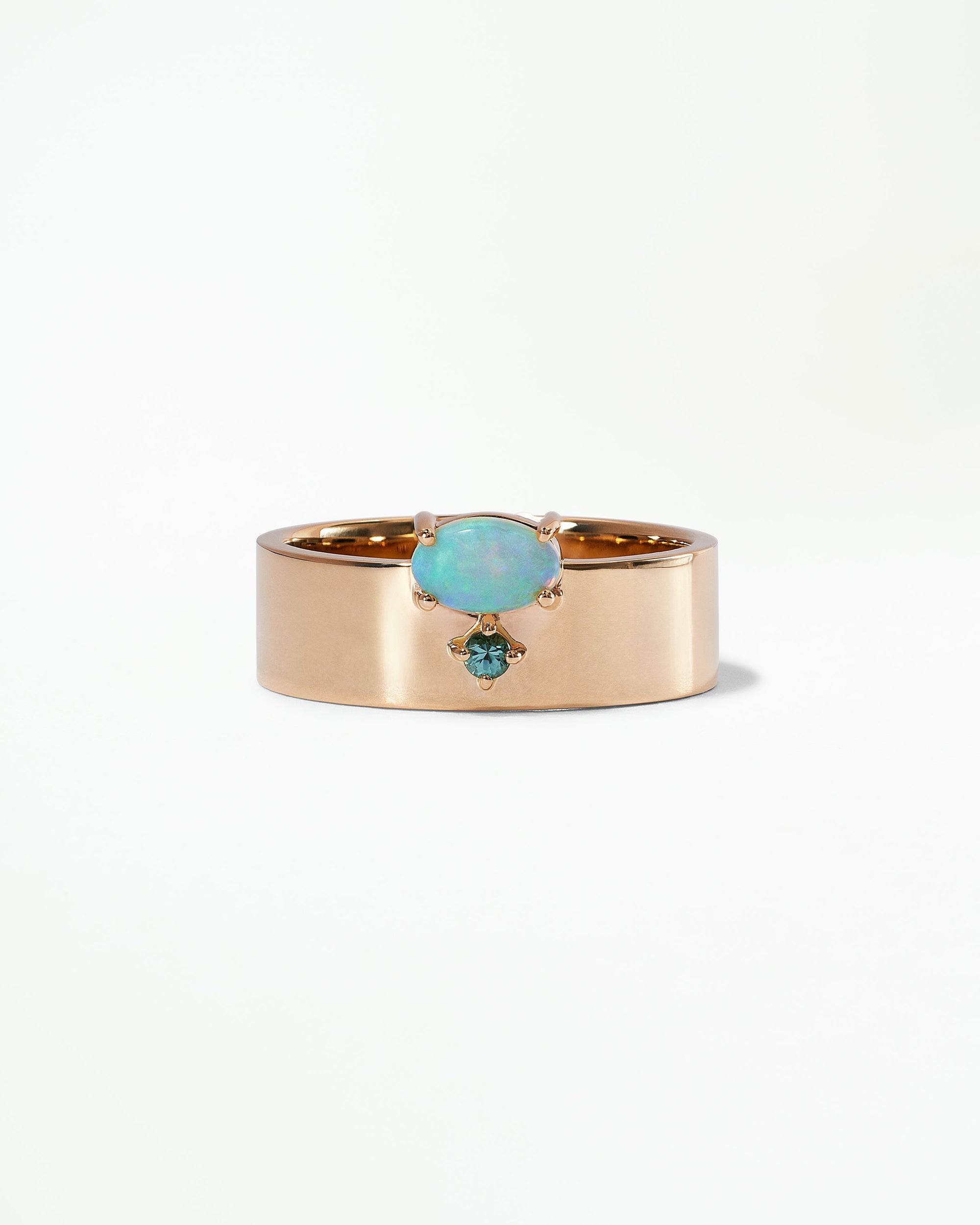Opal and Tourmaline Bricolage Ring