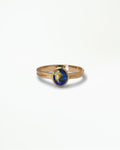 Oval Cabochon Sapphire Ridge Ring Set No. 9