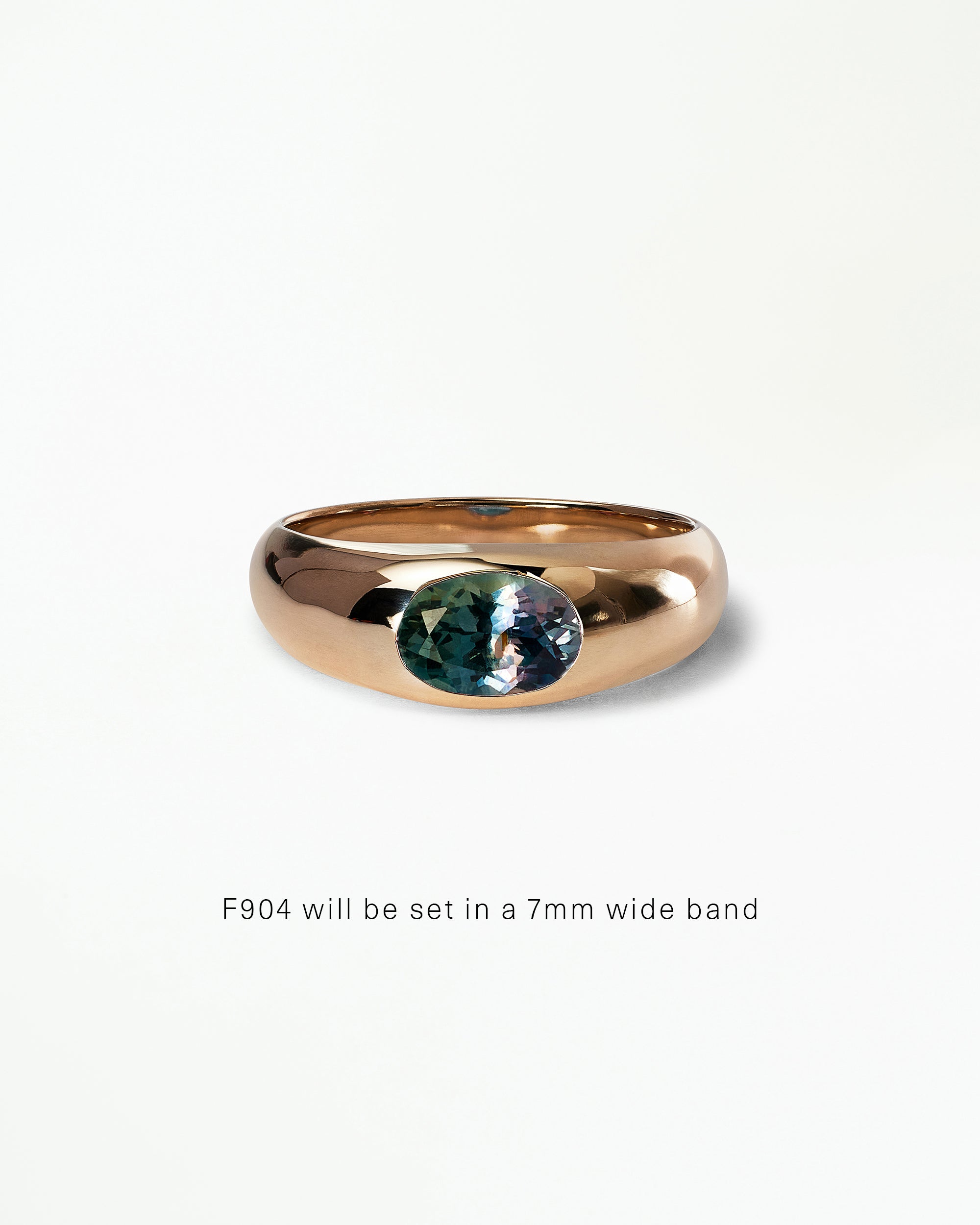 Oval Cut Gemstone Soft Signet Ring