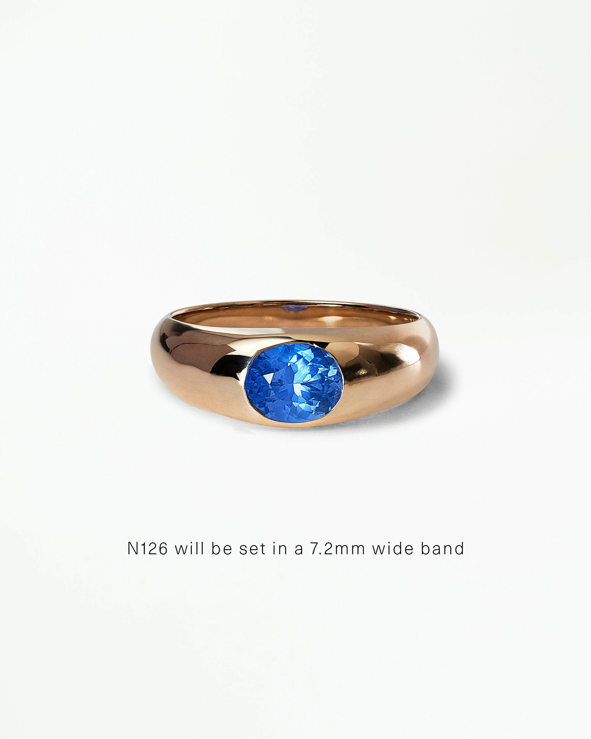 Oval Cut Gemstone Soft Signet Ring