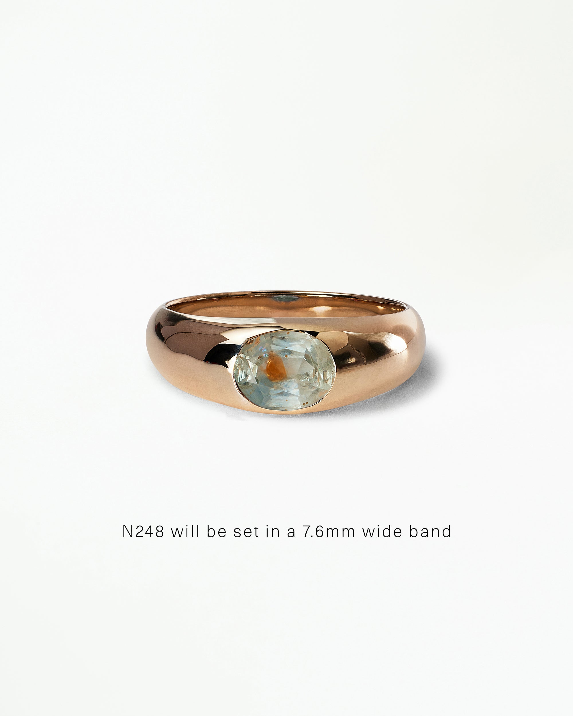 Oval Cut Gemstone Soft Signet Ring