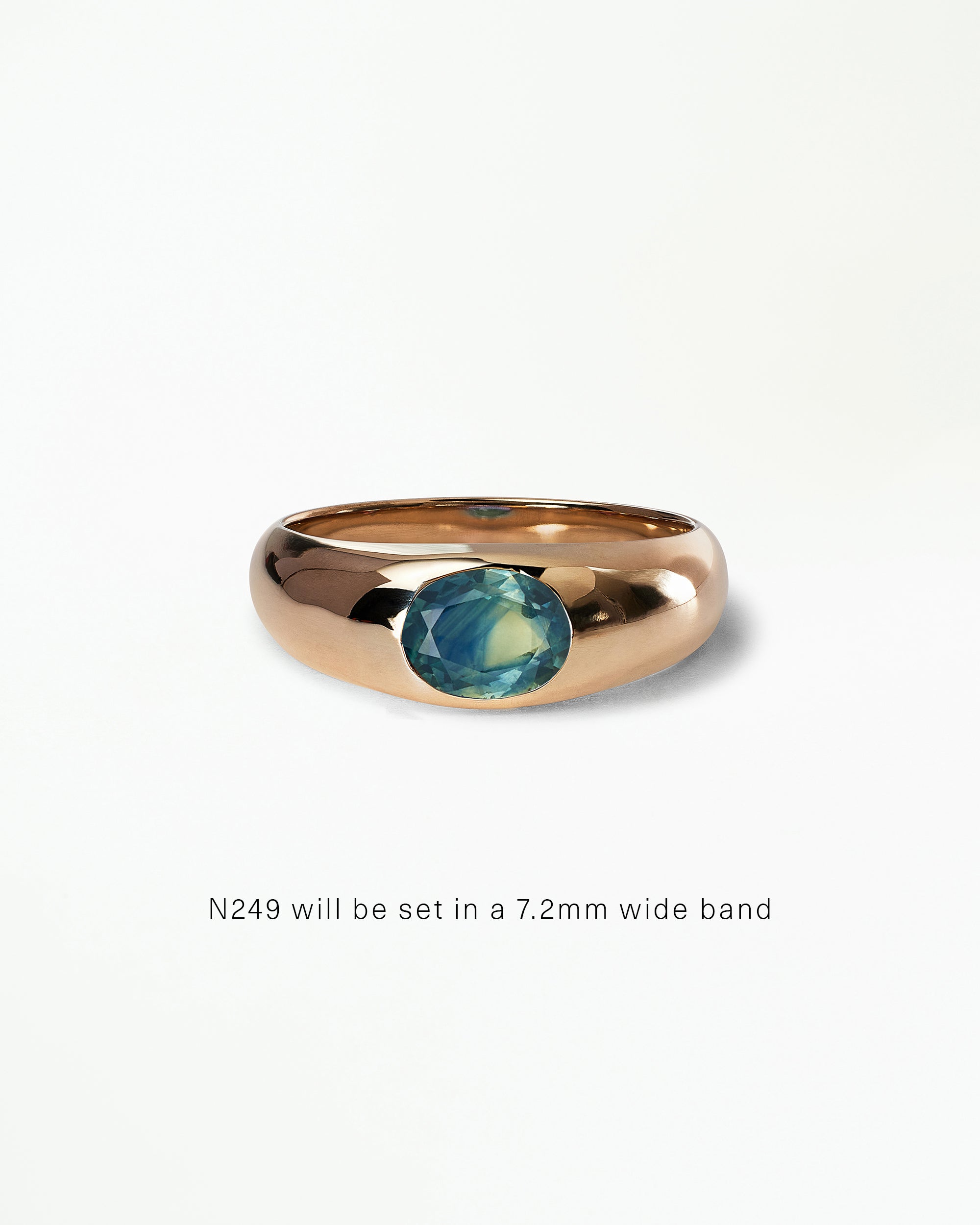 Oval Cut Gemstone Soft Signet Ring