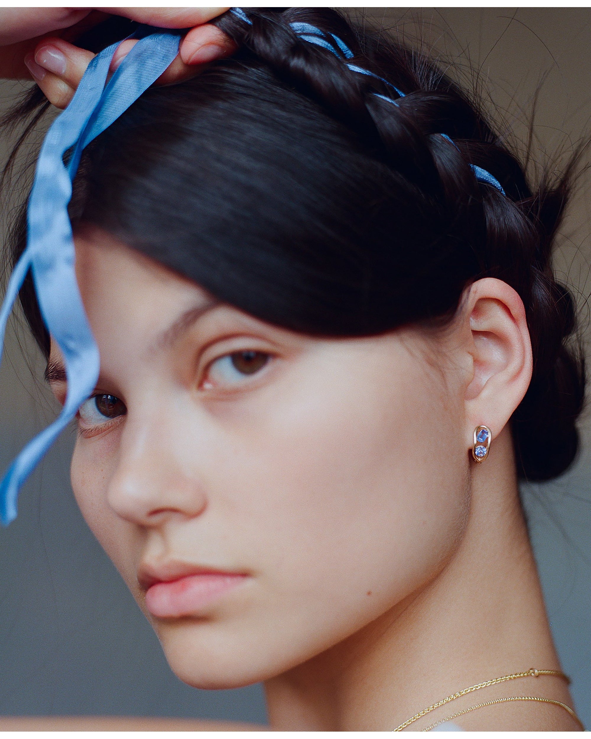 Sapphire Flow Hoops