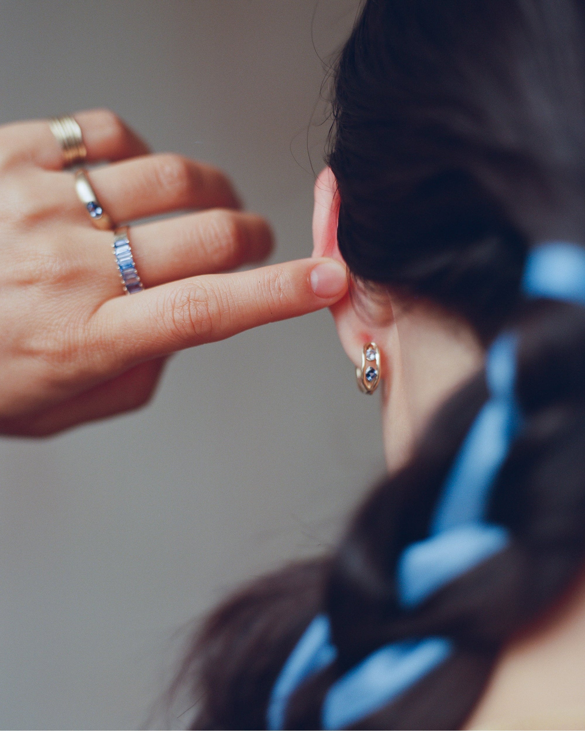 Sapphire Flow Hoops