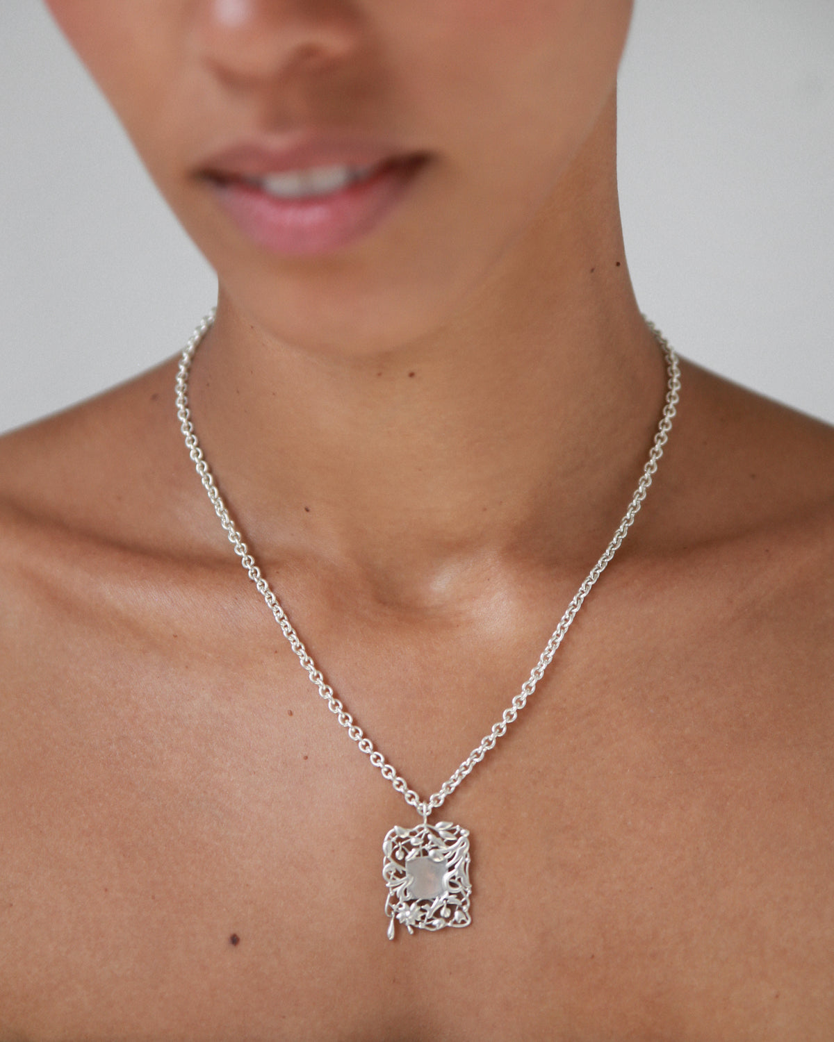 Silver Lace Charm