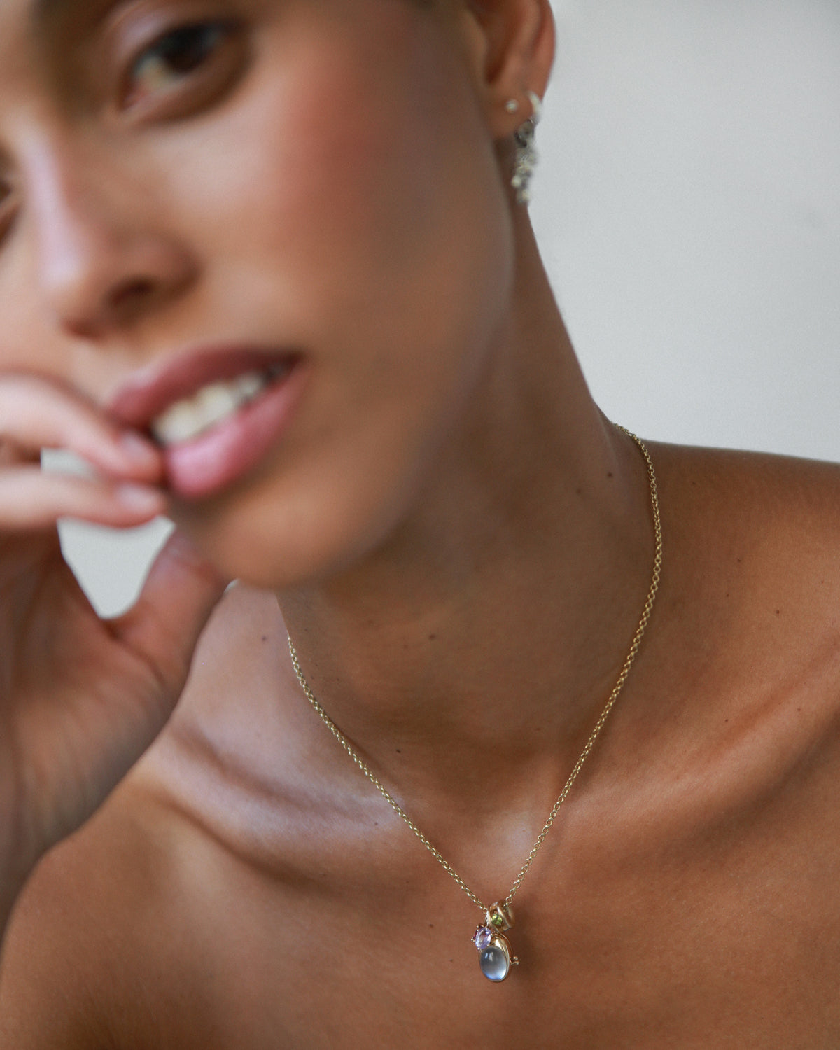 Small Gold Rolo Chain Necklace