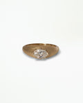 Oval Cut Diamond Beaded Signet Ring No. 3