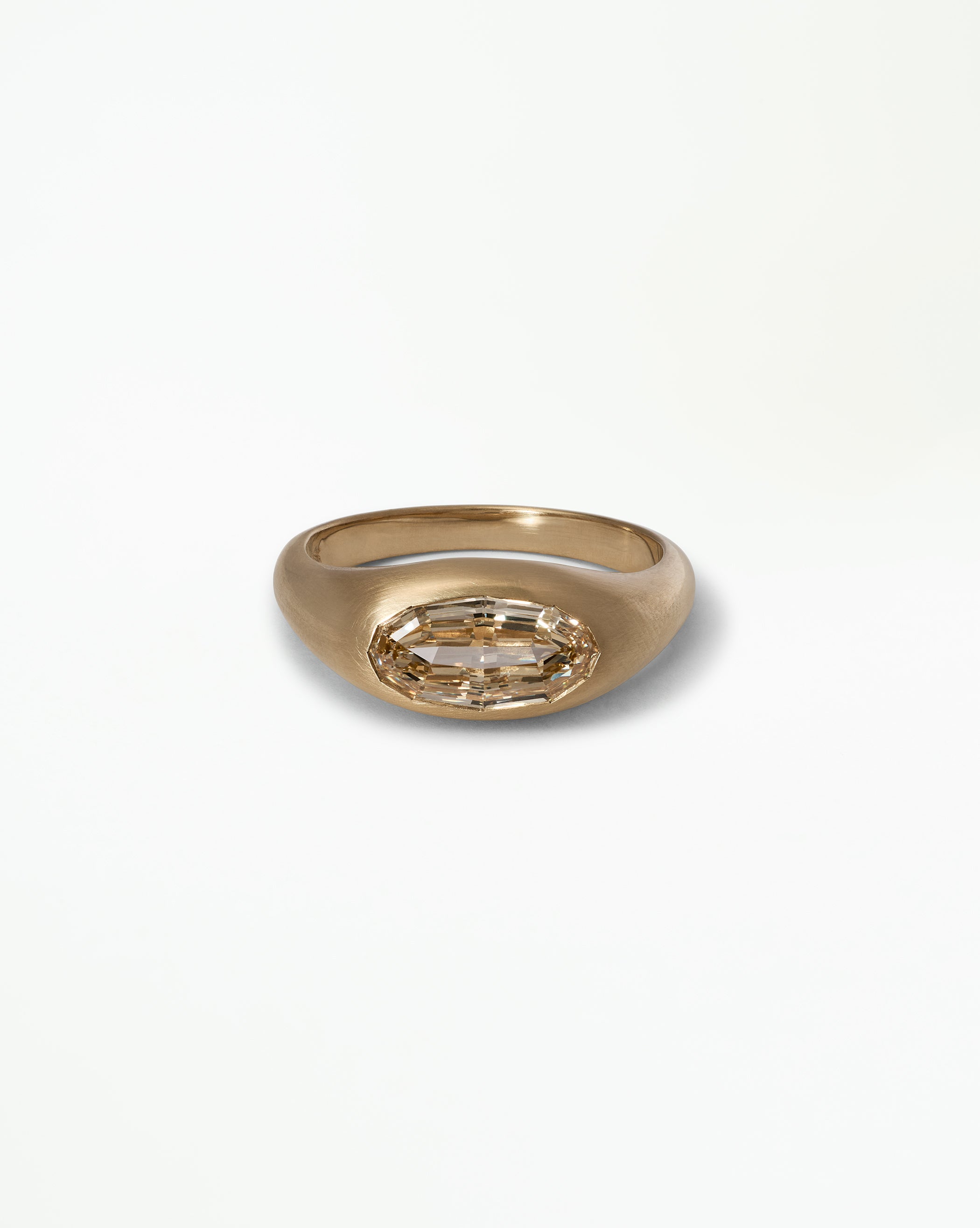 Oval Cut Diamond Signet Ring No. 7
